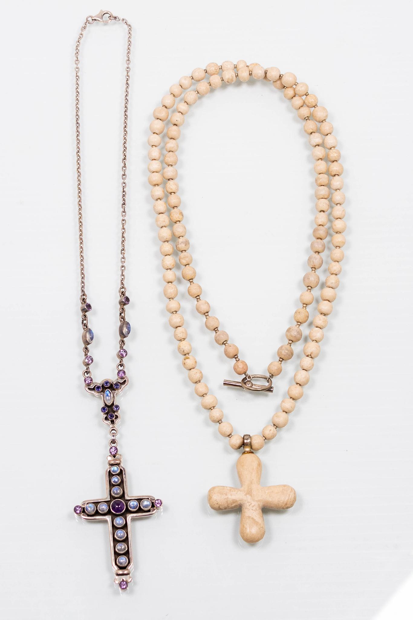 Two (2) Cross Necklaces (1 of 5)