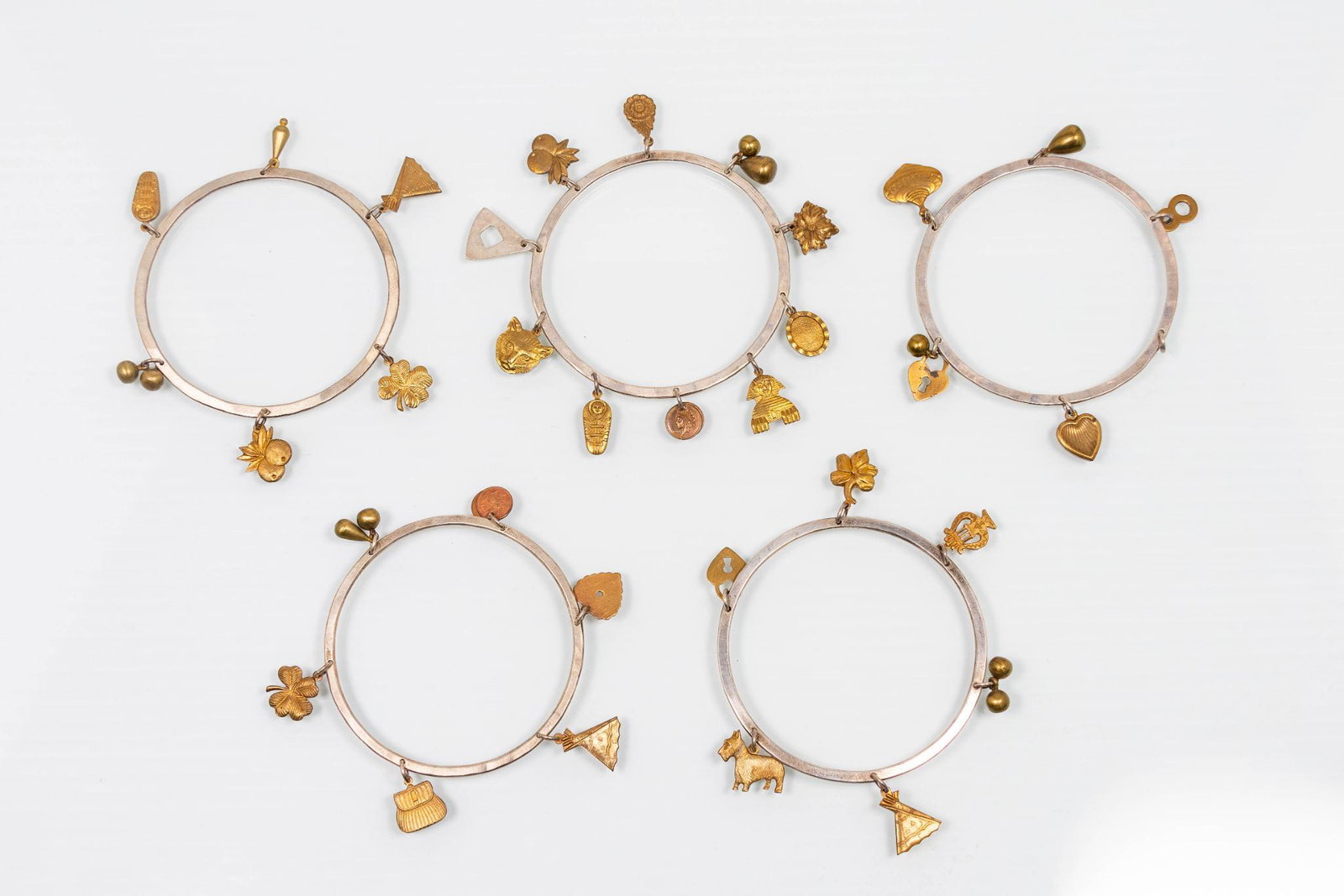 Five (5) Rick a Mea Signed Sterling Silver Bangle Charm (1 of 8)