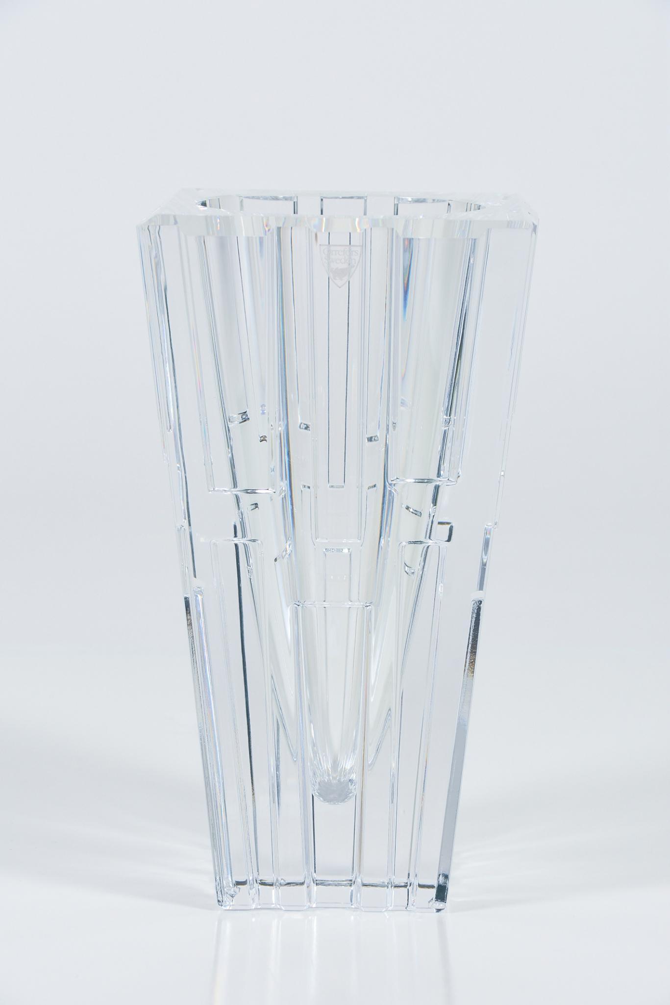 Signed Orrefors Sweden Glass Vase (1 of 7)