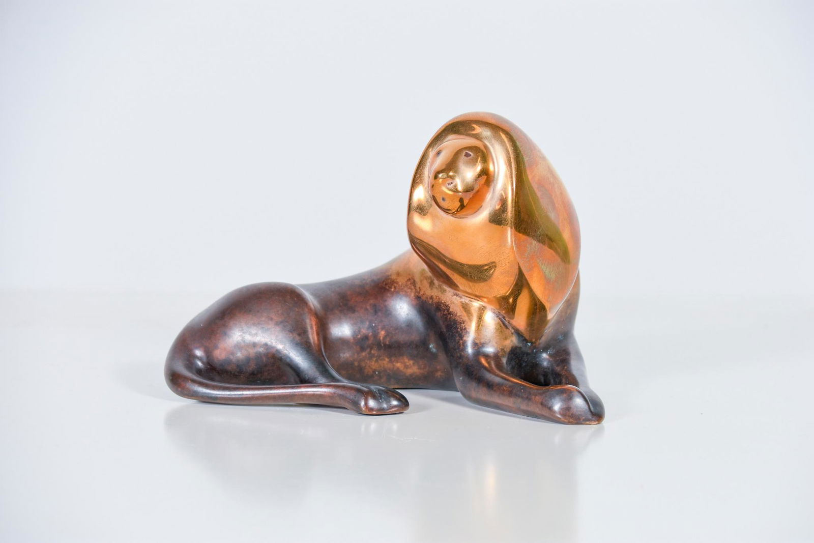 重量動物ブロンズ像『豹』◇31cm◇大名品LOET VANDERVEEN作 amevisao