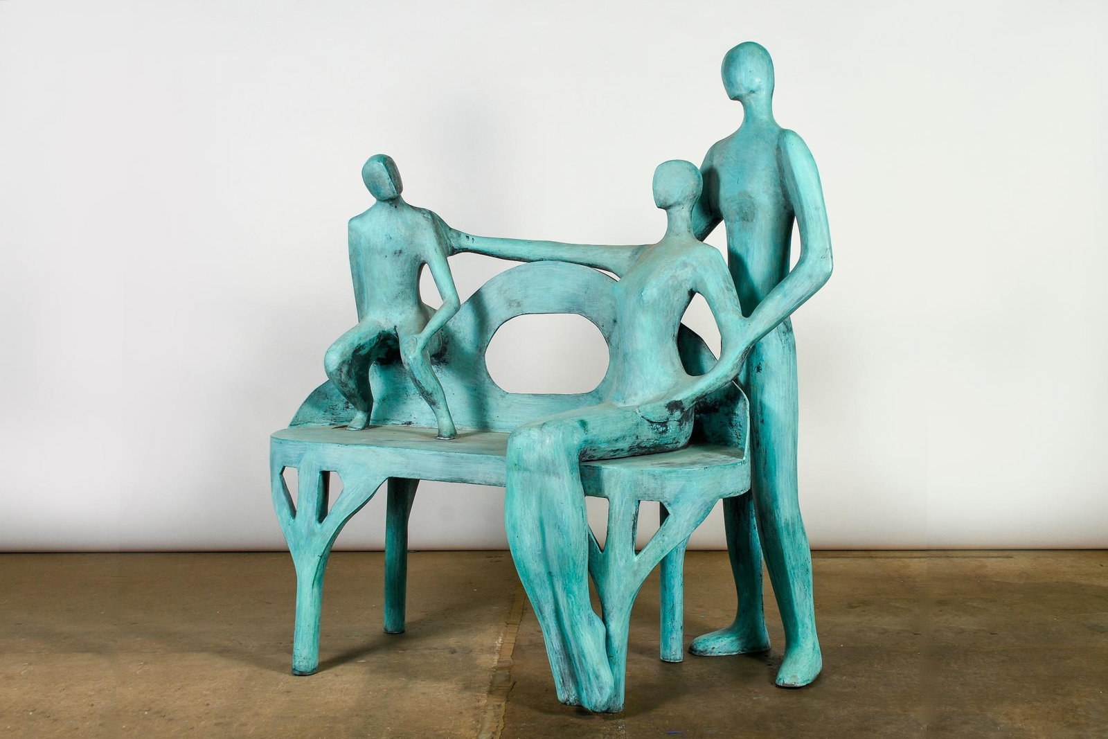 Signed and Numbered Bronze Bench and Family Sculpture (1 of 14)