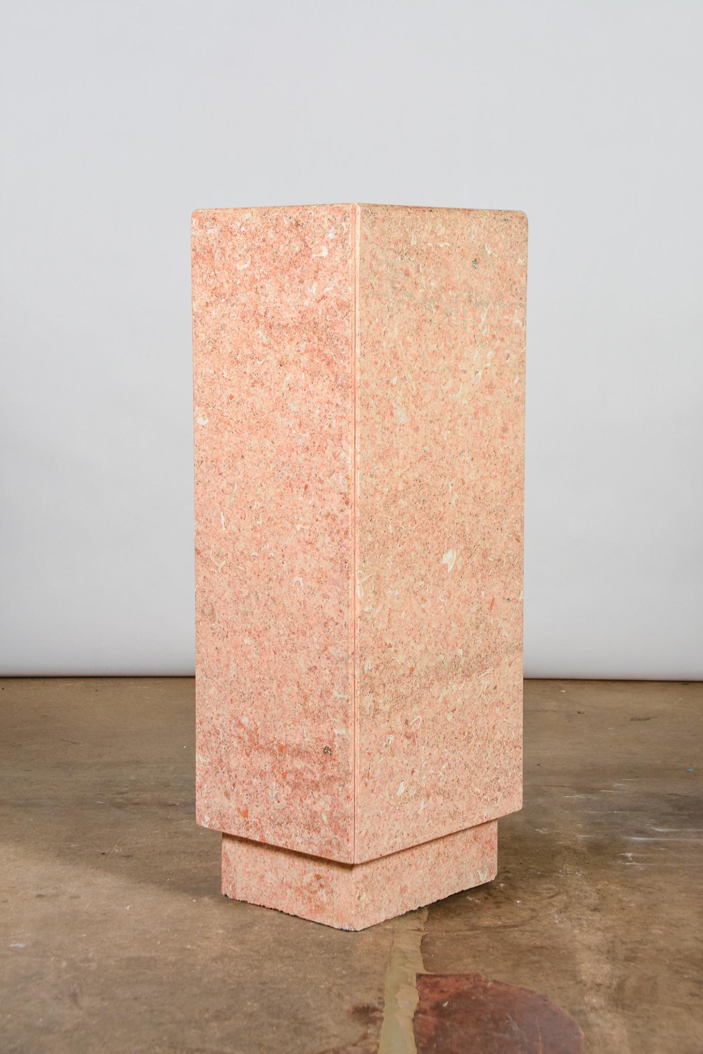 Granite Pedestal 33.25" Height: Granite Pedestal H33.25" x L13" x W10.5" Good vintage condition, small chip at top and on bottom, see photos for details NAVIS Pack and Ship will be handling the shipping of all items from this auctio