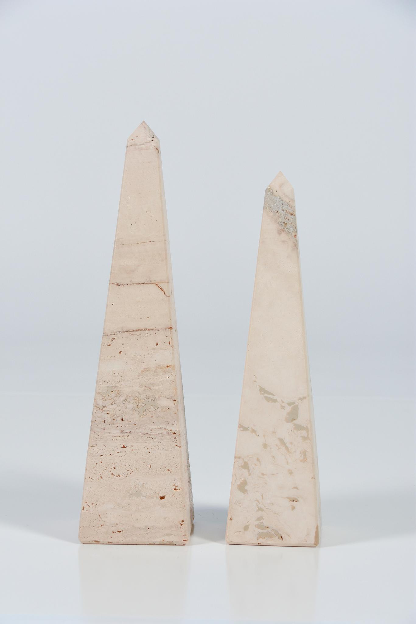 Mid Century Marble Obelisk Itlay Italian 2 Piece (1 of 7)