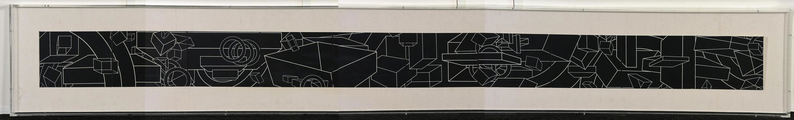 Geometric Design Drawing Matted on Linen in Acrylic (1 of 9)