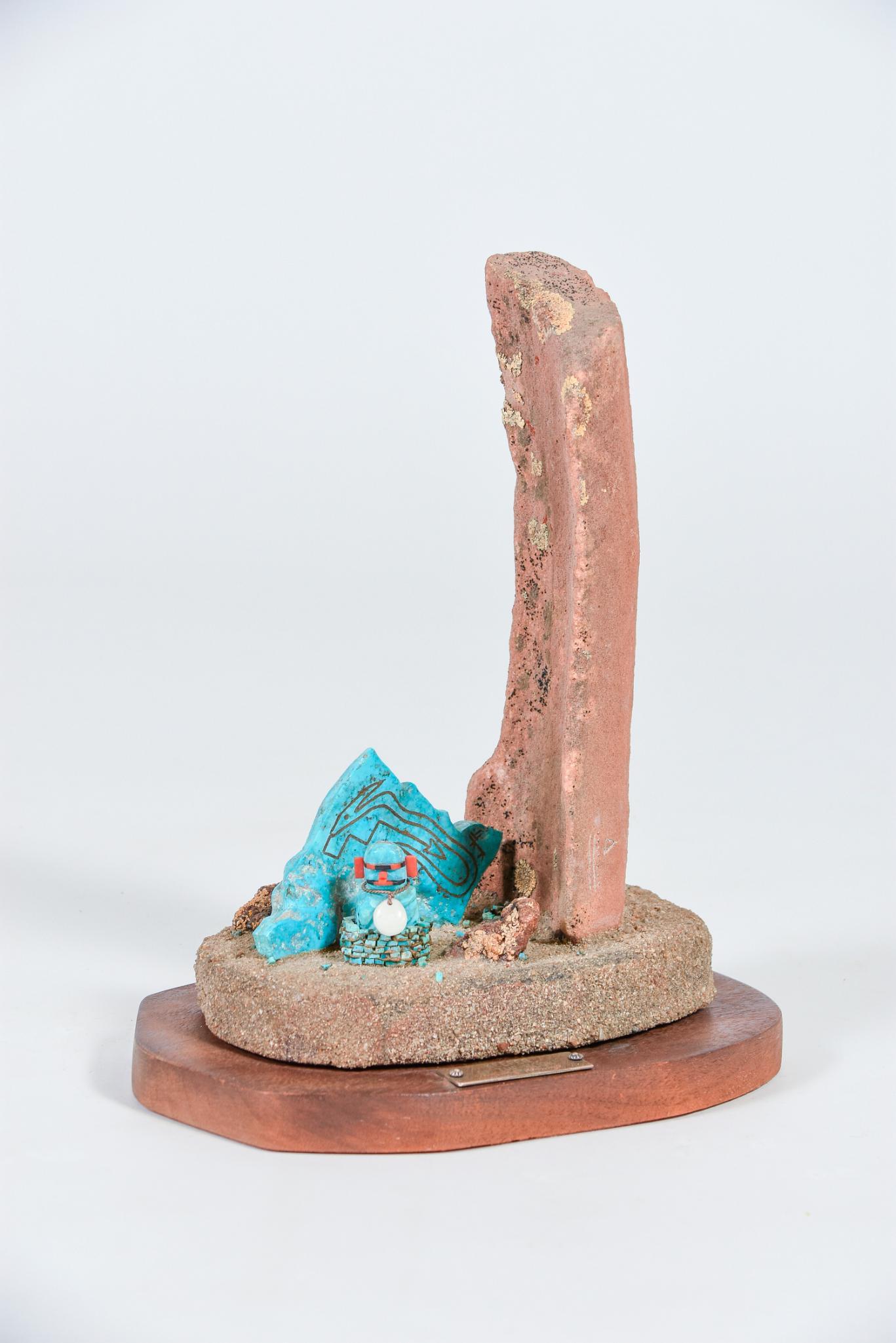 Turquoise Diorama Keeper of The Rock White Buffalo: Turquoise Diorama Keeper of The Rock White Buffalo NAVIS Pack and Ship will be handling the shipping of all items from this auction. Go to: http://blockauction.gonavis.com/ for a shipping quote or: Em