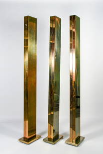 Set of 3 Vintage Brass Torchiere Floor Lamp from: Set of 3 Vintage Brass Torchiere Floor Lamp from Casella Lighting of San Francisco c1970s. H72.5 x W11 x D7.5 NAVIS Pack and Ship will be handling the shipping of all items from this auction. Go to: h