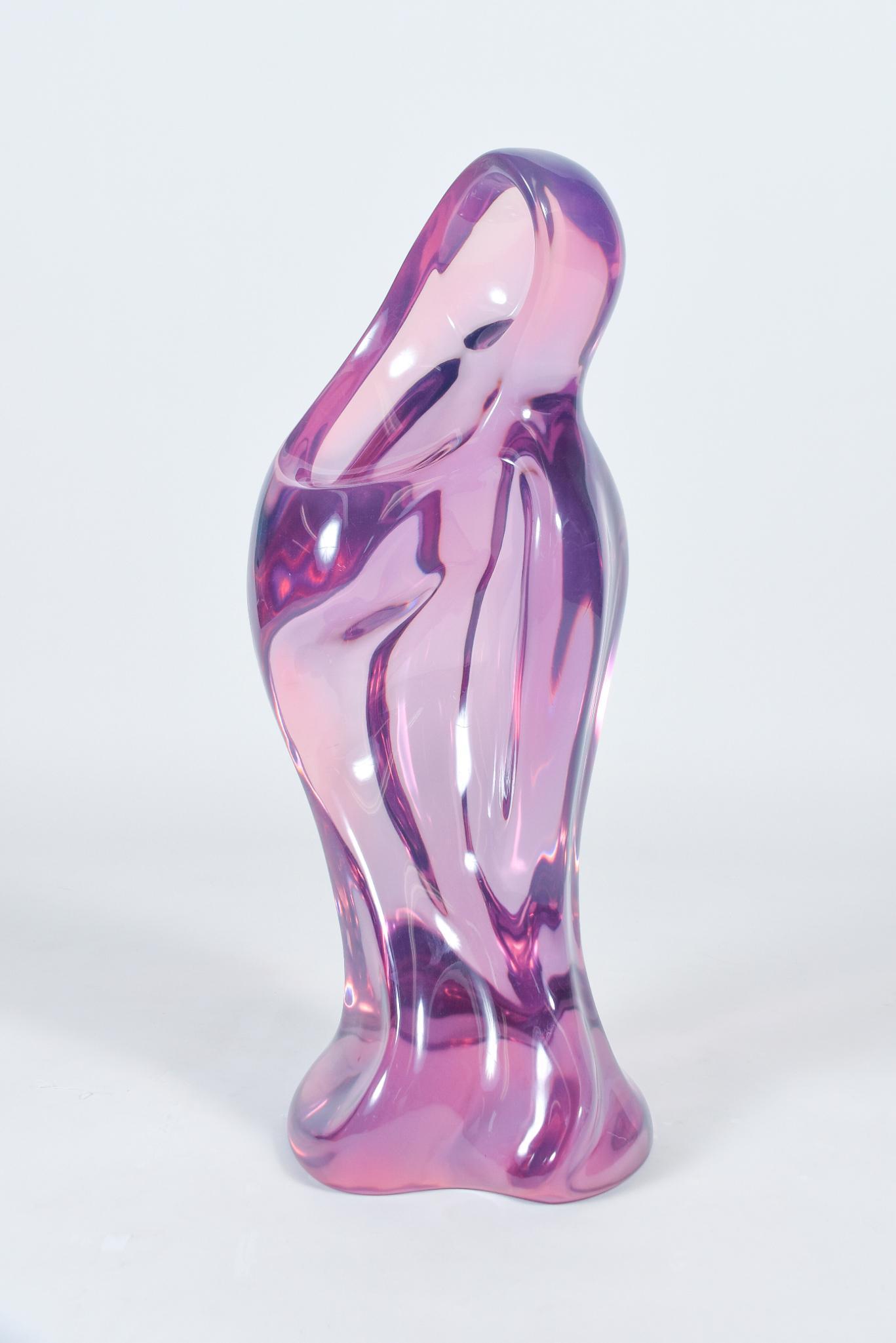 Purple Acrylic Statue of Woman "Form I": Purple Acrylic Statue of Woman Form I, Signed Elston x39"88, numbered 6/99. H27 x W11 NAVIS Pack and Ship will be handling the shipping of all items from this auction. Go to: http://blockauction.gonav