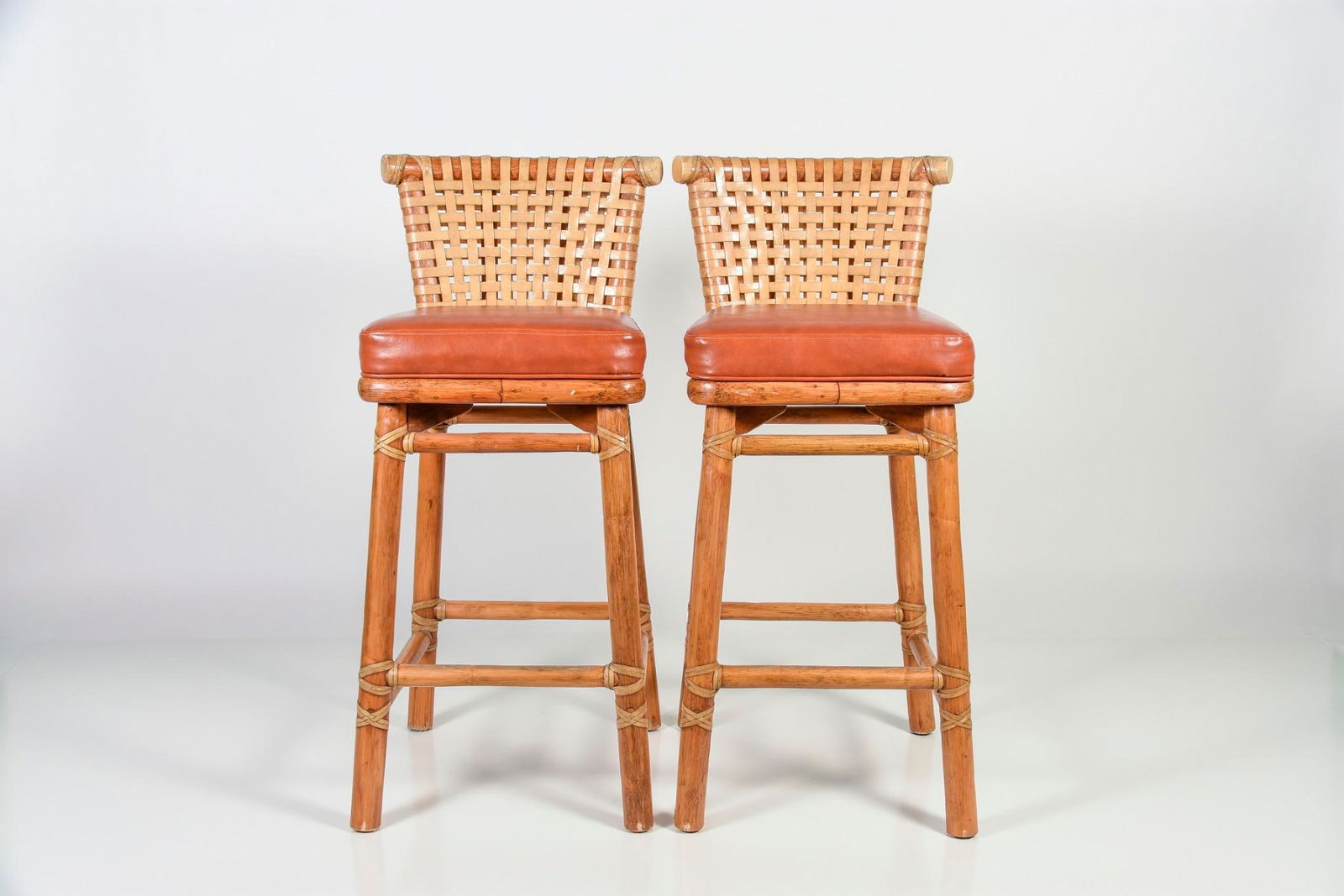 Set of 2 Mid Century Modern McGUIRE Antalya Laced (1 of 20)