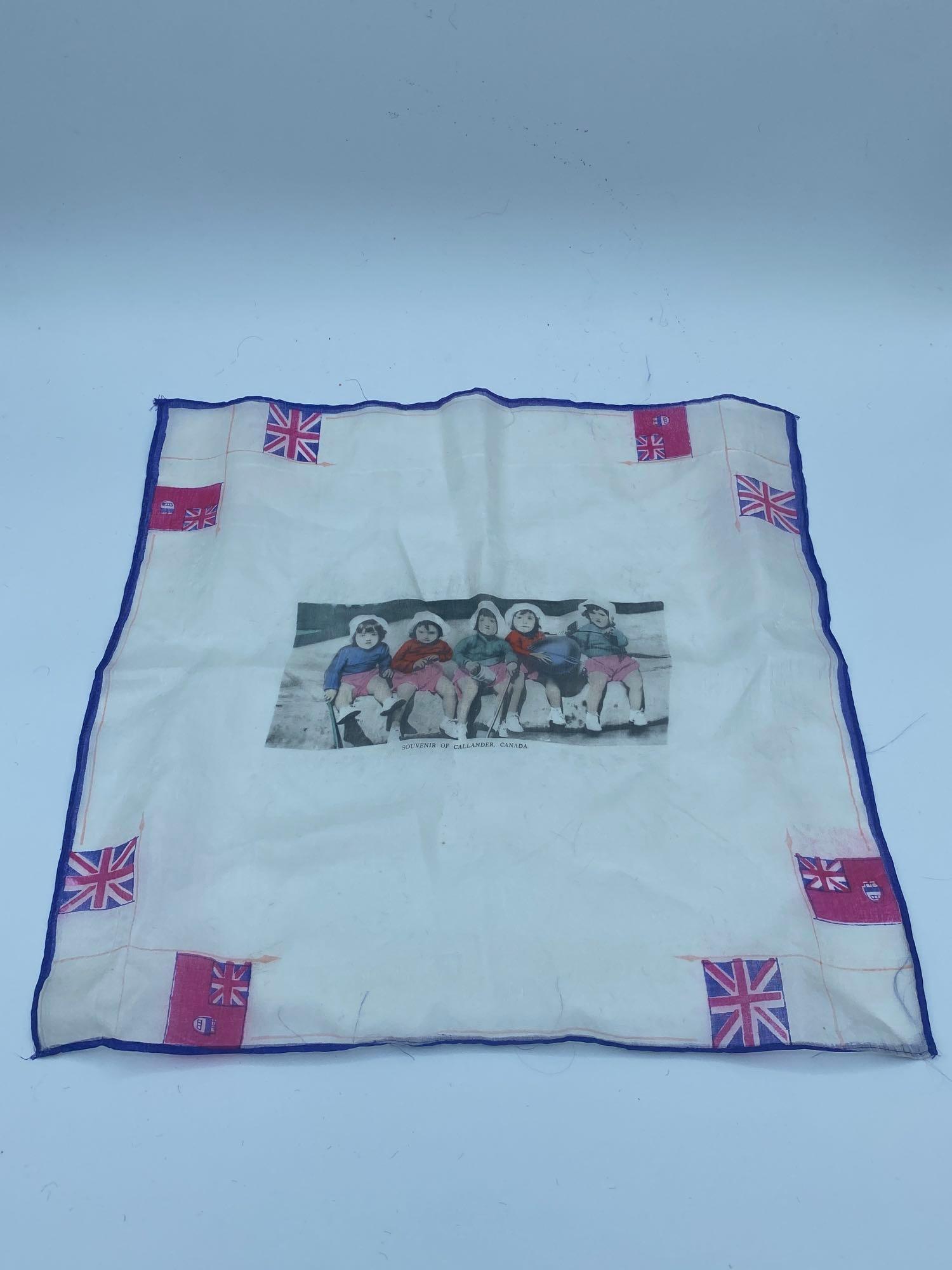 Quints souvenir of calendar Canada handkerchief 11x11: Quints souvenir of calendar Canada handkerchief 11x11