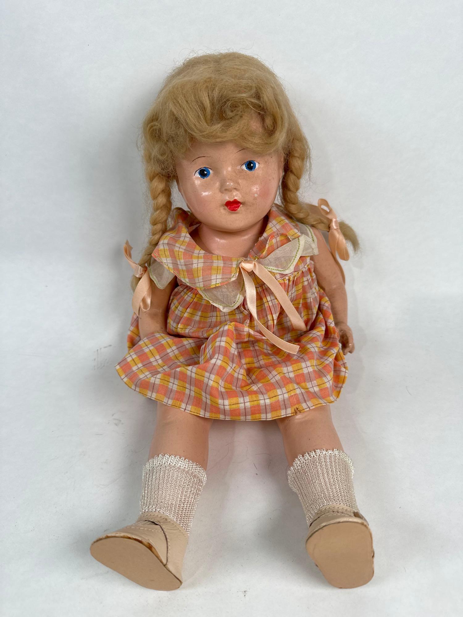 16.5"doll "Mama Girl Doll"compo and cloth (1 of 5)