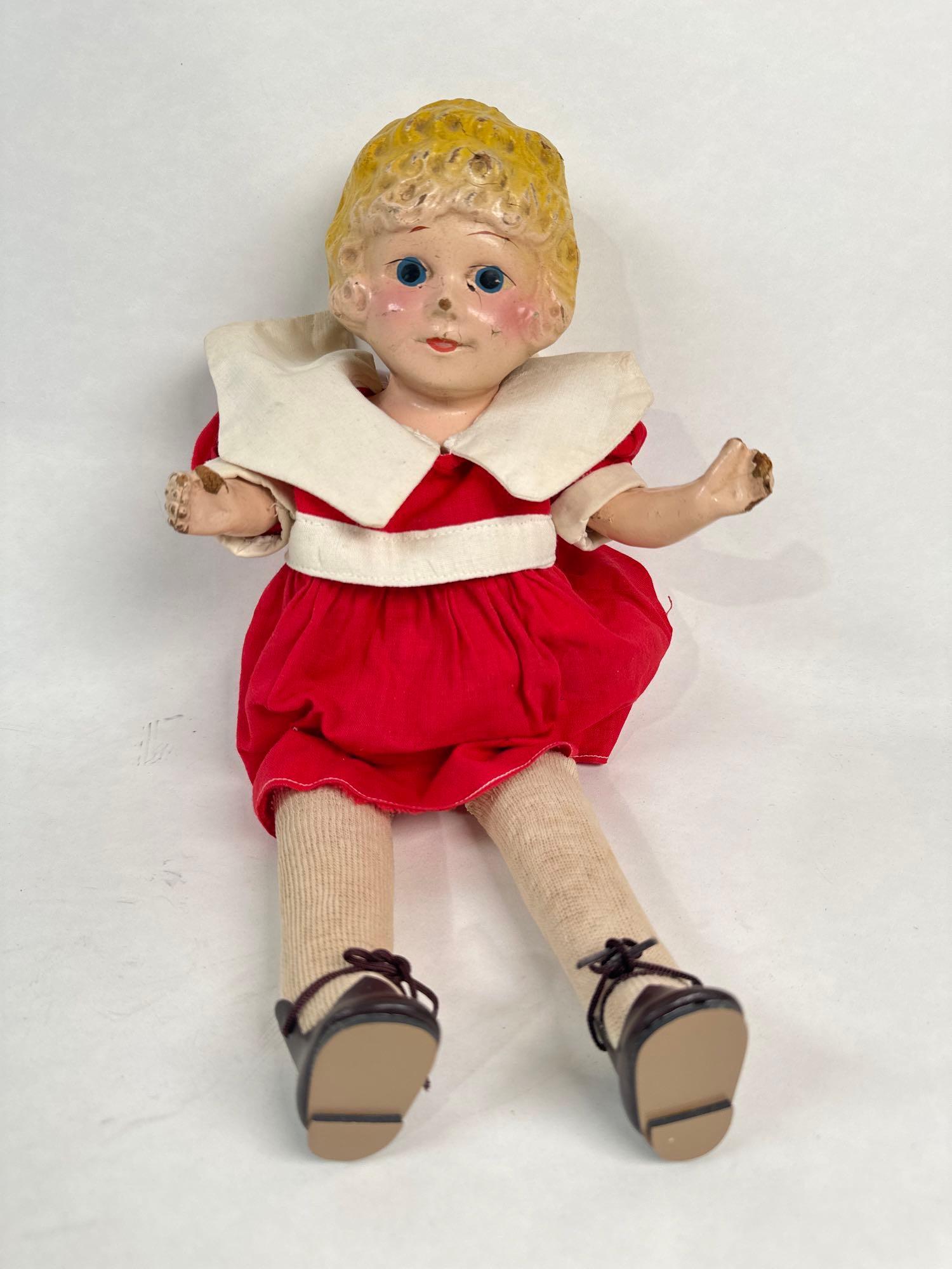 Little orphan Annie doll 14 1/2 inch 1931 composition and cloth (1 of 6)