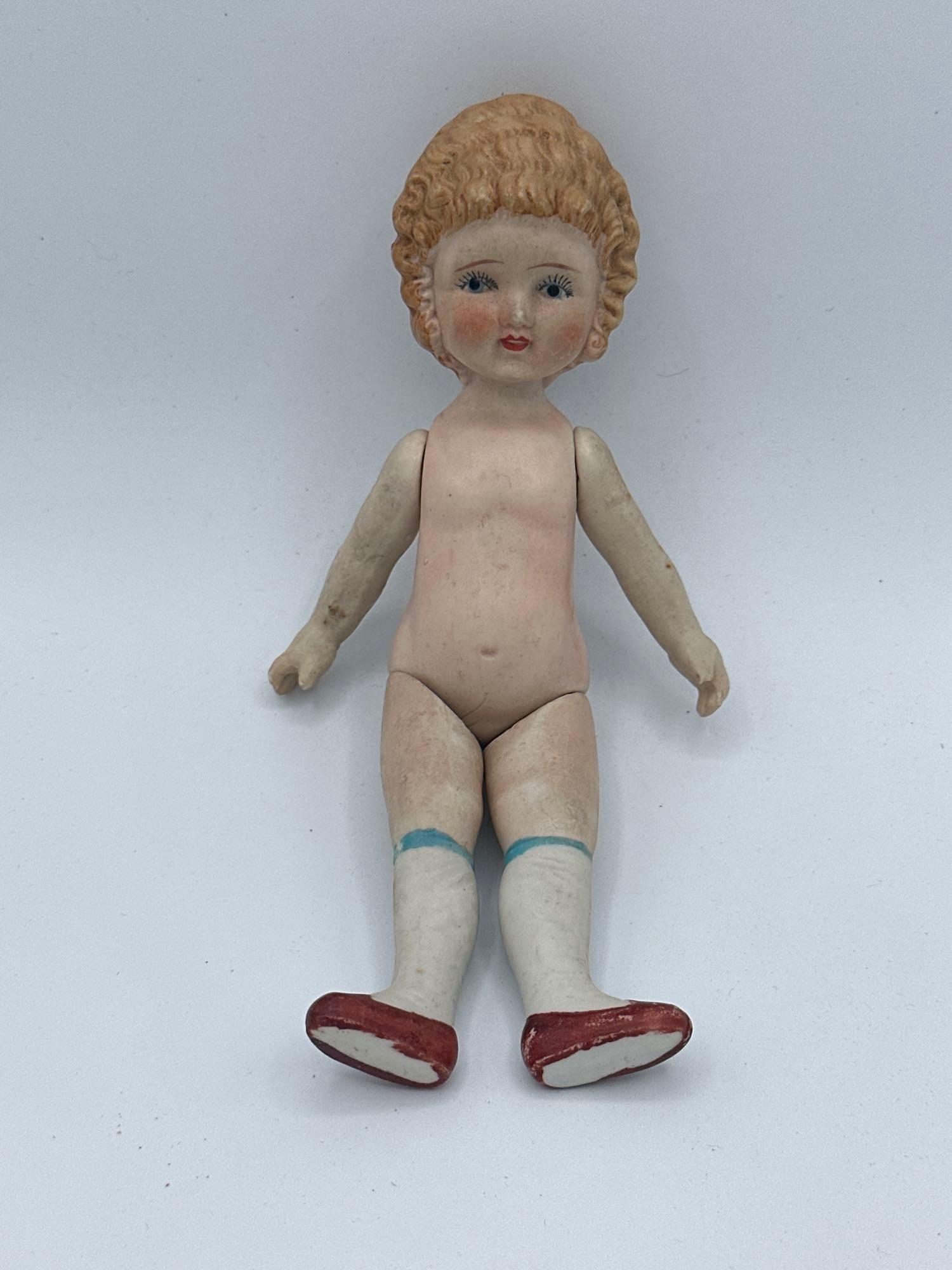 8" all bisque doll, Made in Japan: 8" all bisque doll,.Made in Japan