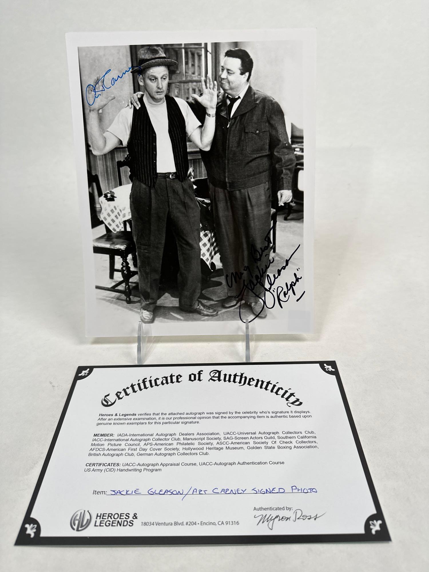 Jackie Gleason and Art Carney signed photo (1 of 9)