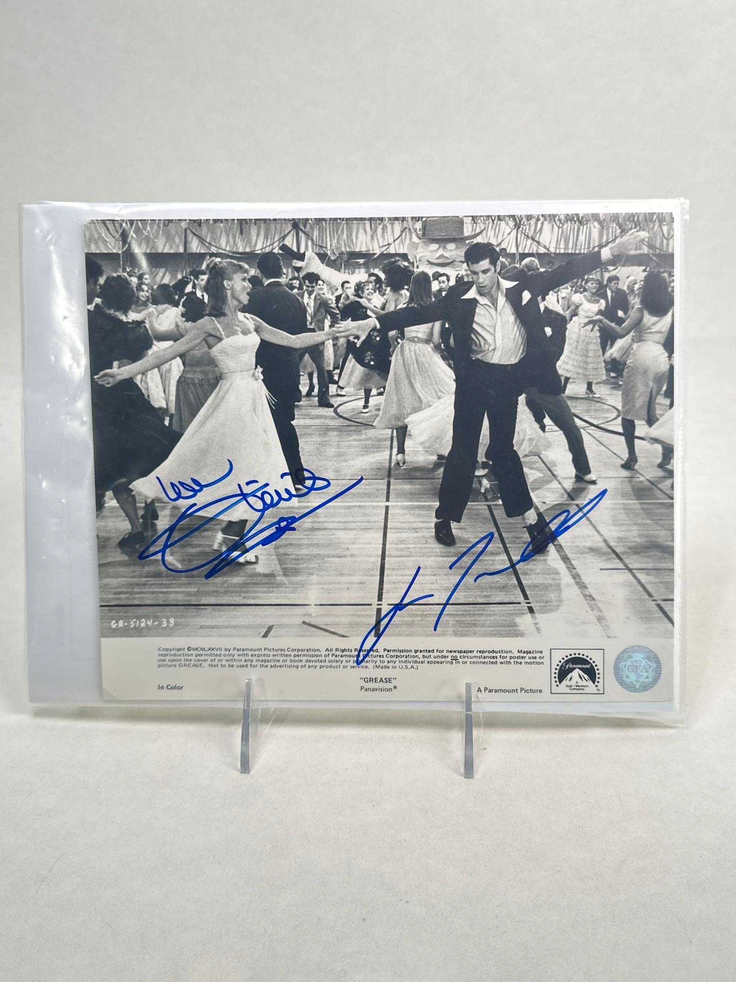 Olivia, Newton-John, and John Travolta hand signed “Grease” photo (1 of 16)