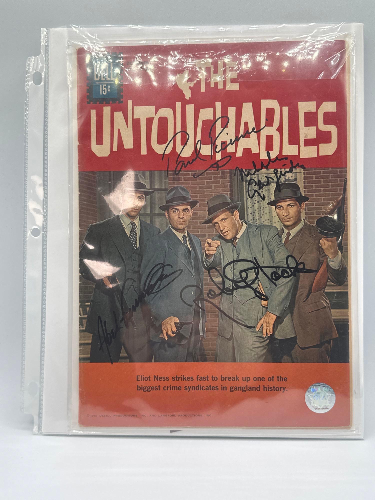 The Untouchables signed by cast comic :Paul Picerni, Robert Stack and Abel Fernandez (1 of 13)