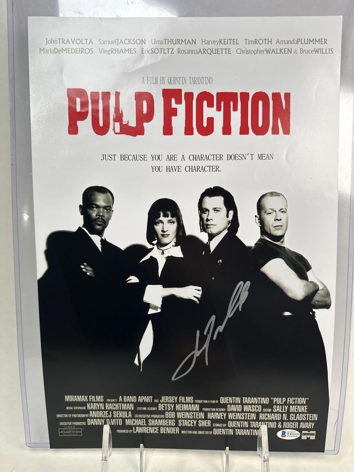 John Travolta signed mini poster, Pulp Fiction (1 of 9)