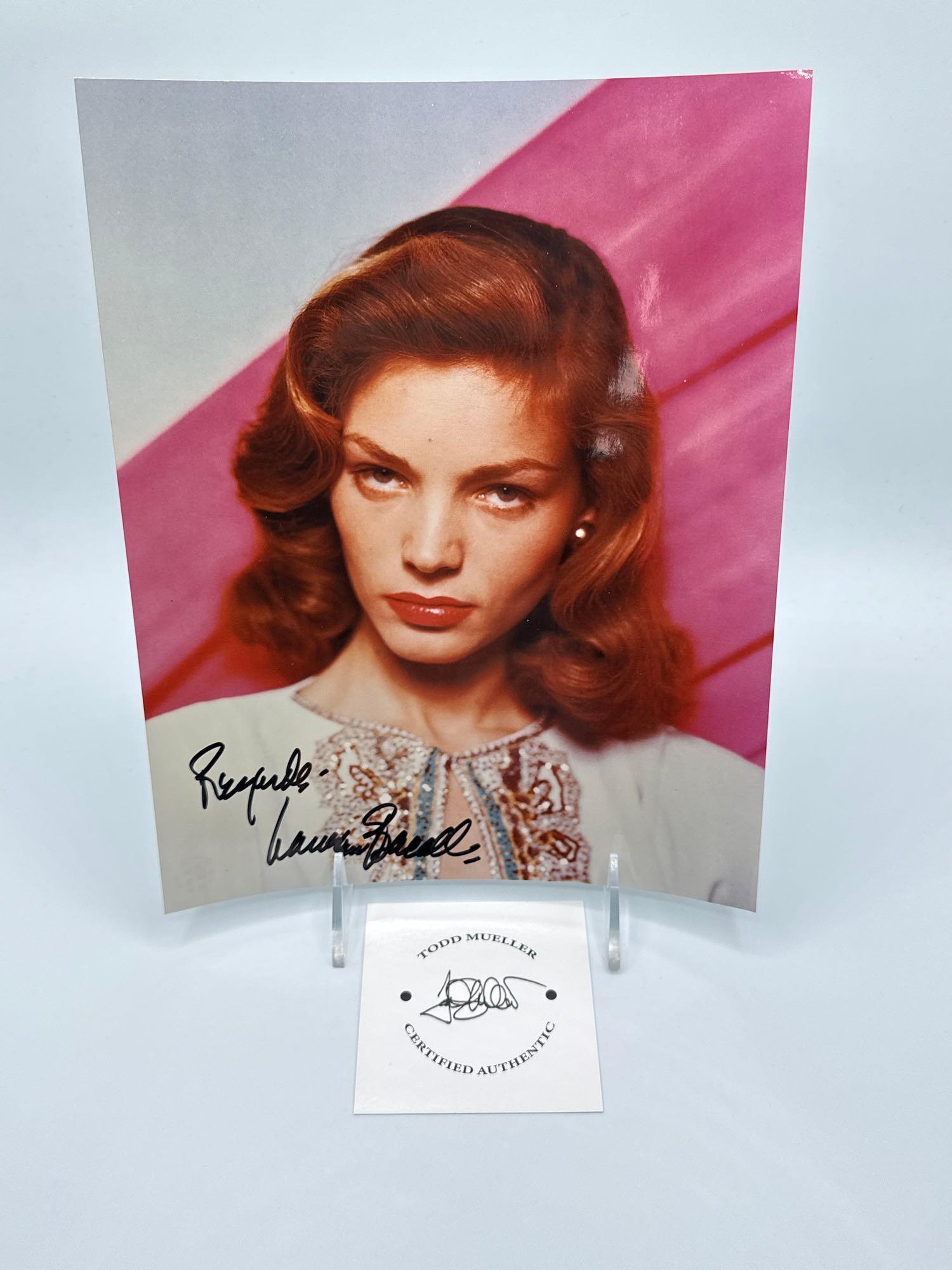(2) Lauren Bacall Signed/Autograph 8 x 10 photos (1 of 12)