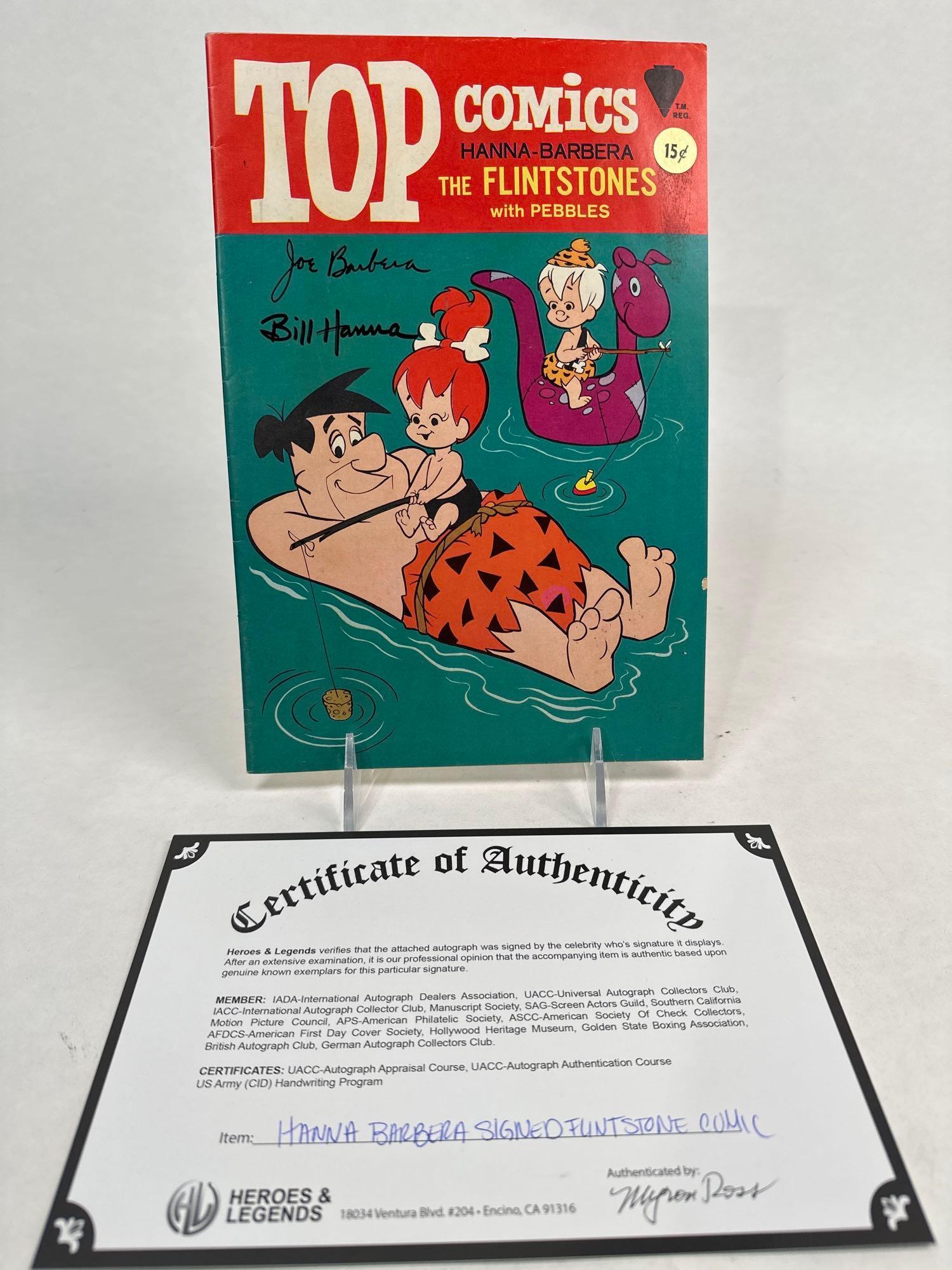 Bill Hanna and Joe Barbara signed/autographed Flintstone comic (1 of 12)