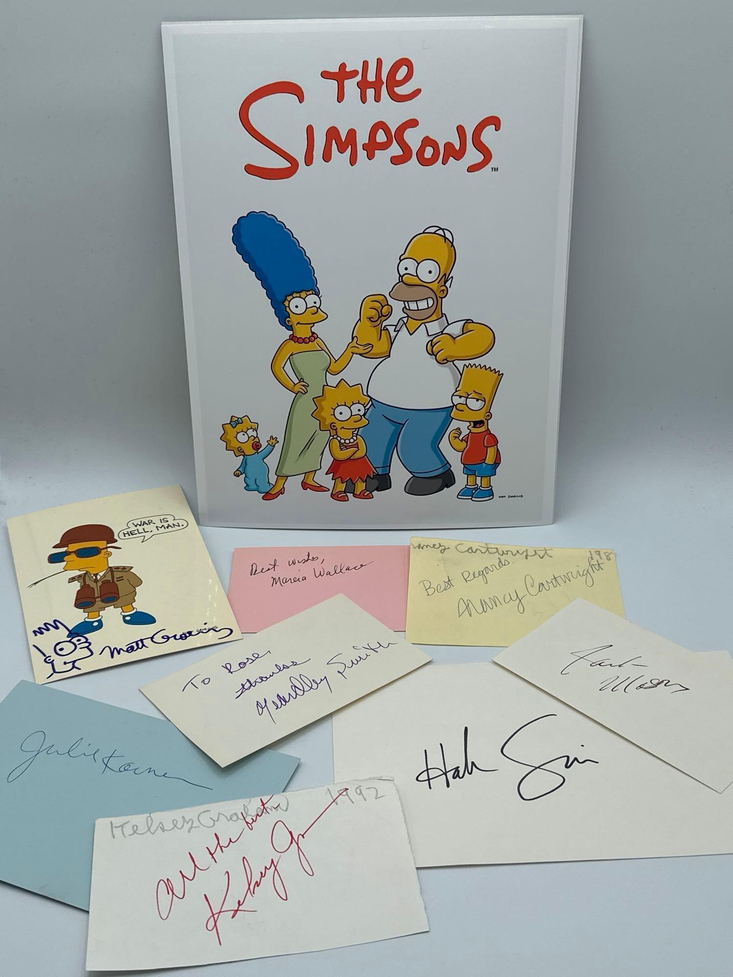 The Simpsons collection of signatures, 8 TOTAL (1 of 12)