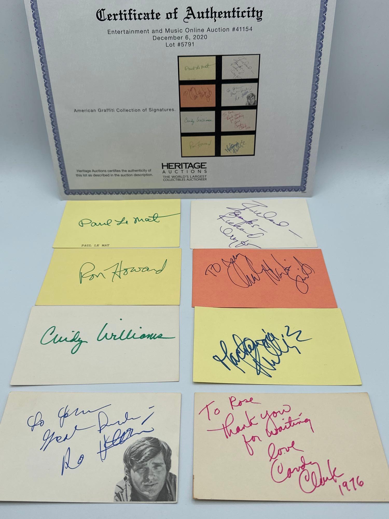 American graffiti collection of signatures (1 of 12)