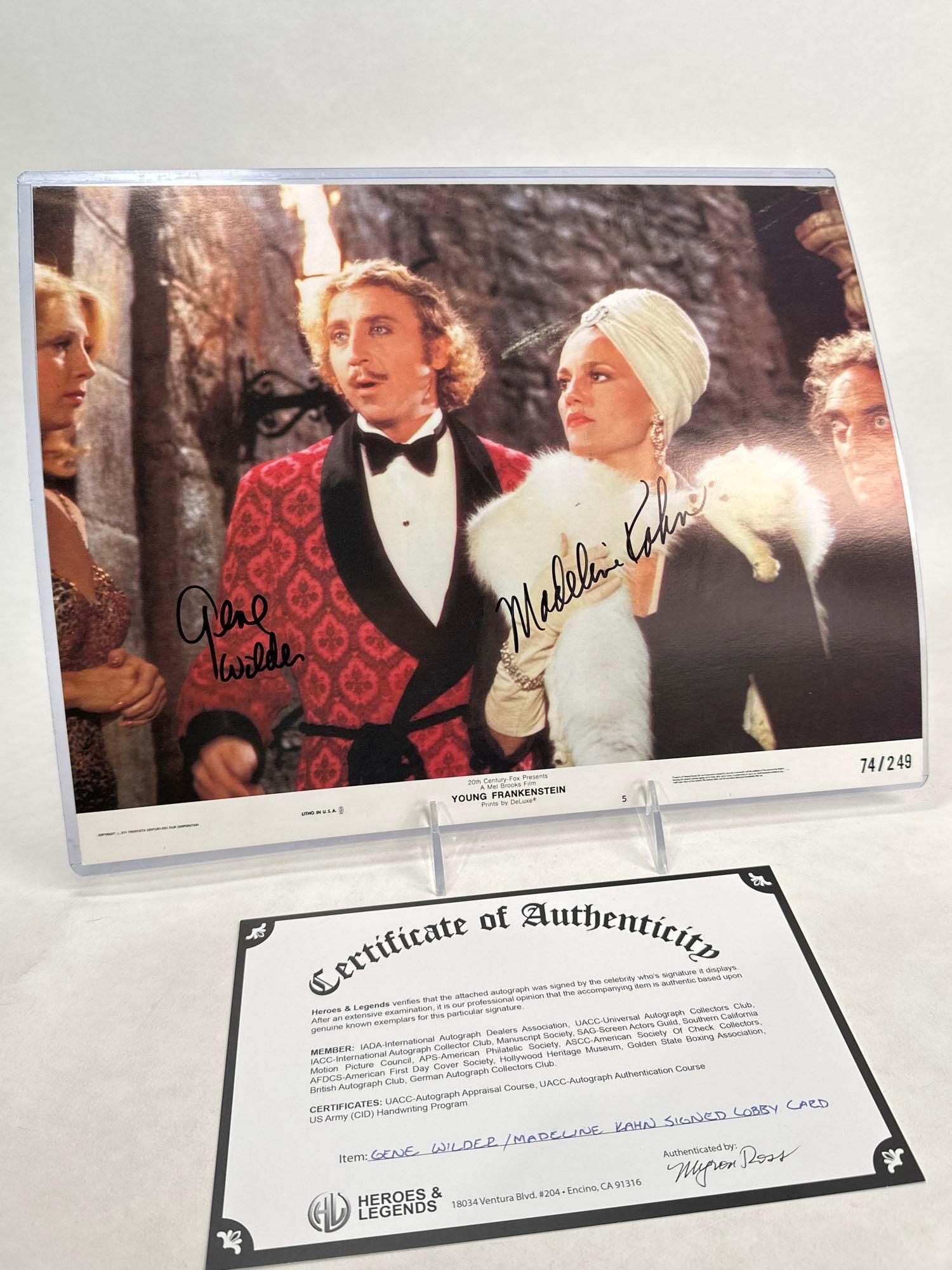 Gene Wilder and Madeline Kahn signed lobby card (1 of 12)