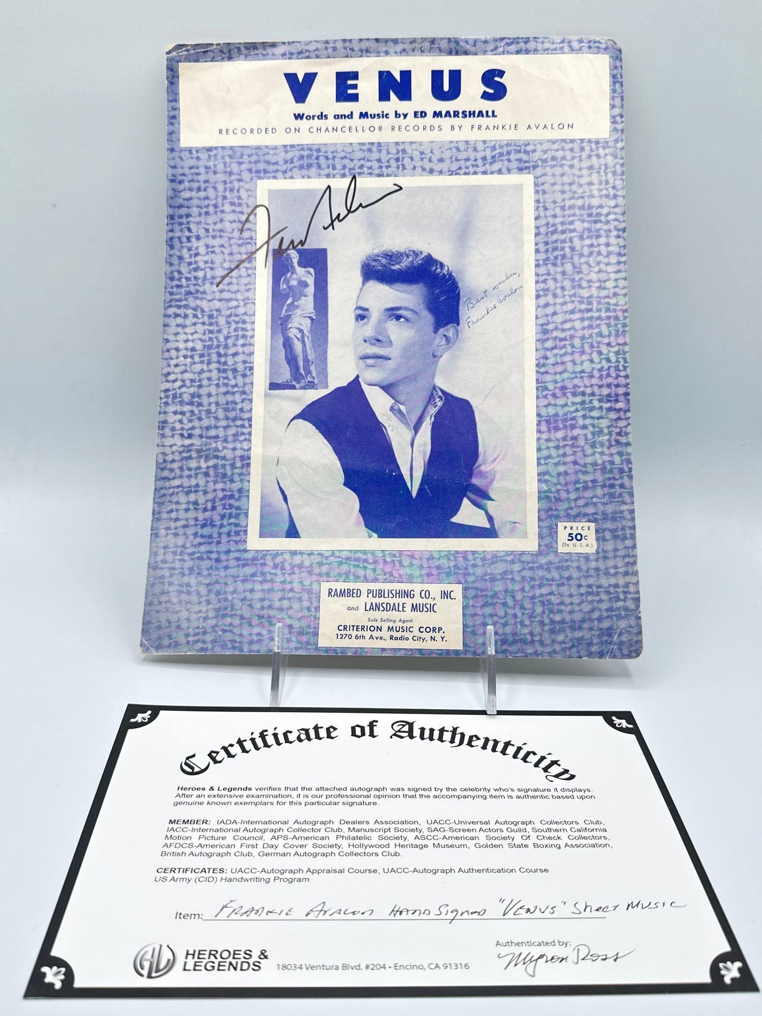Signed/autographed Frankie Avalon music sheet (1 of 10)