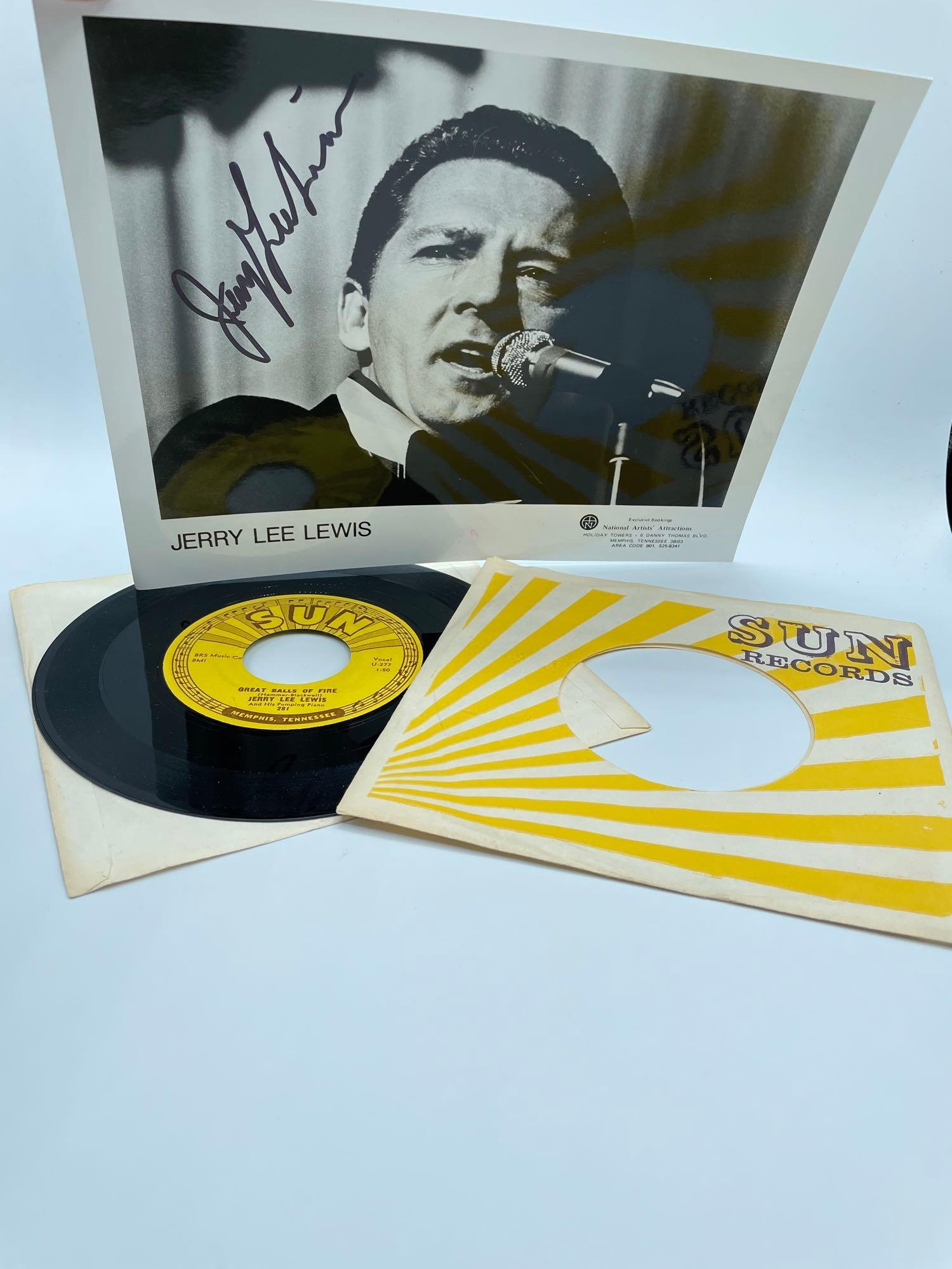 Jerry Lee Lewis signed/autographed photo vinyl record (1 of 10)
