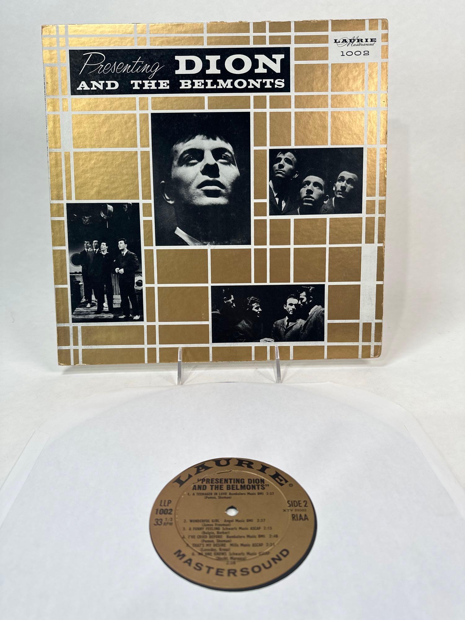 DION AND THE BELMONTS album: DION & THE BELMONTS "Presenting Dion And The Belmonts" Rare 1959 Mono Debut LP Laurie 1002