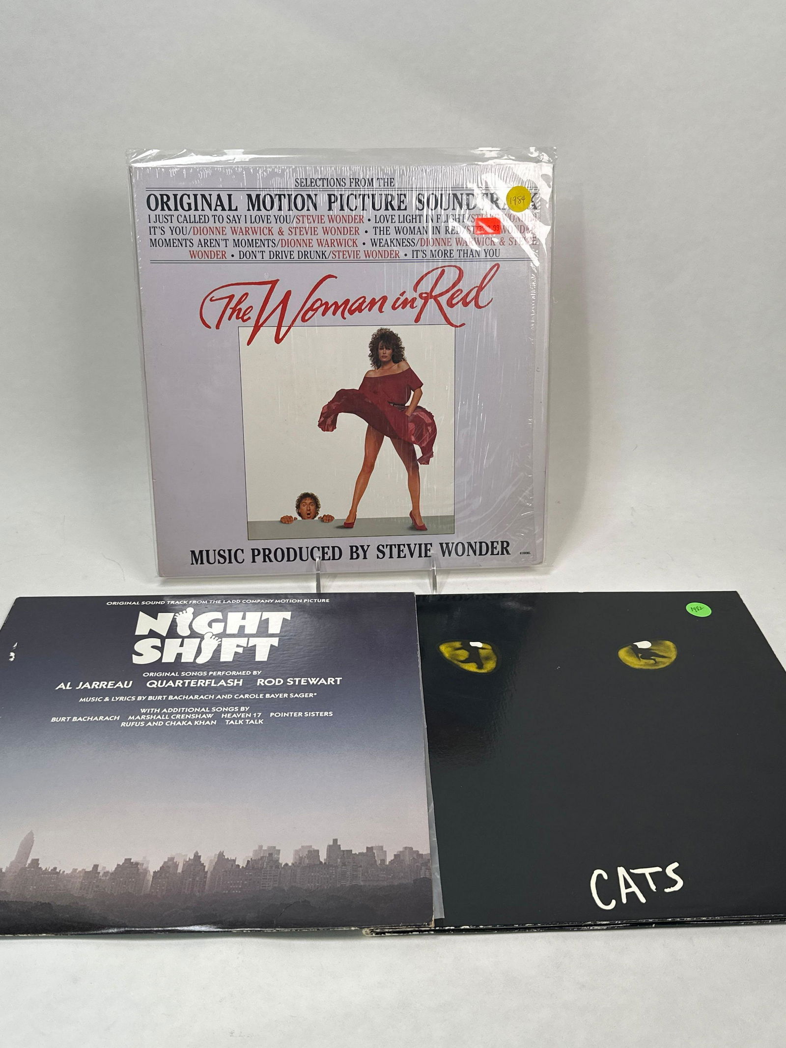 3 records: Night Shift Soundtrack, CATS, The Women in Red Soundtrack (1 of 12)