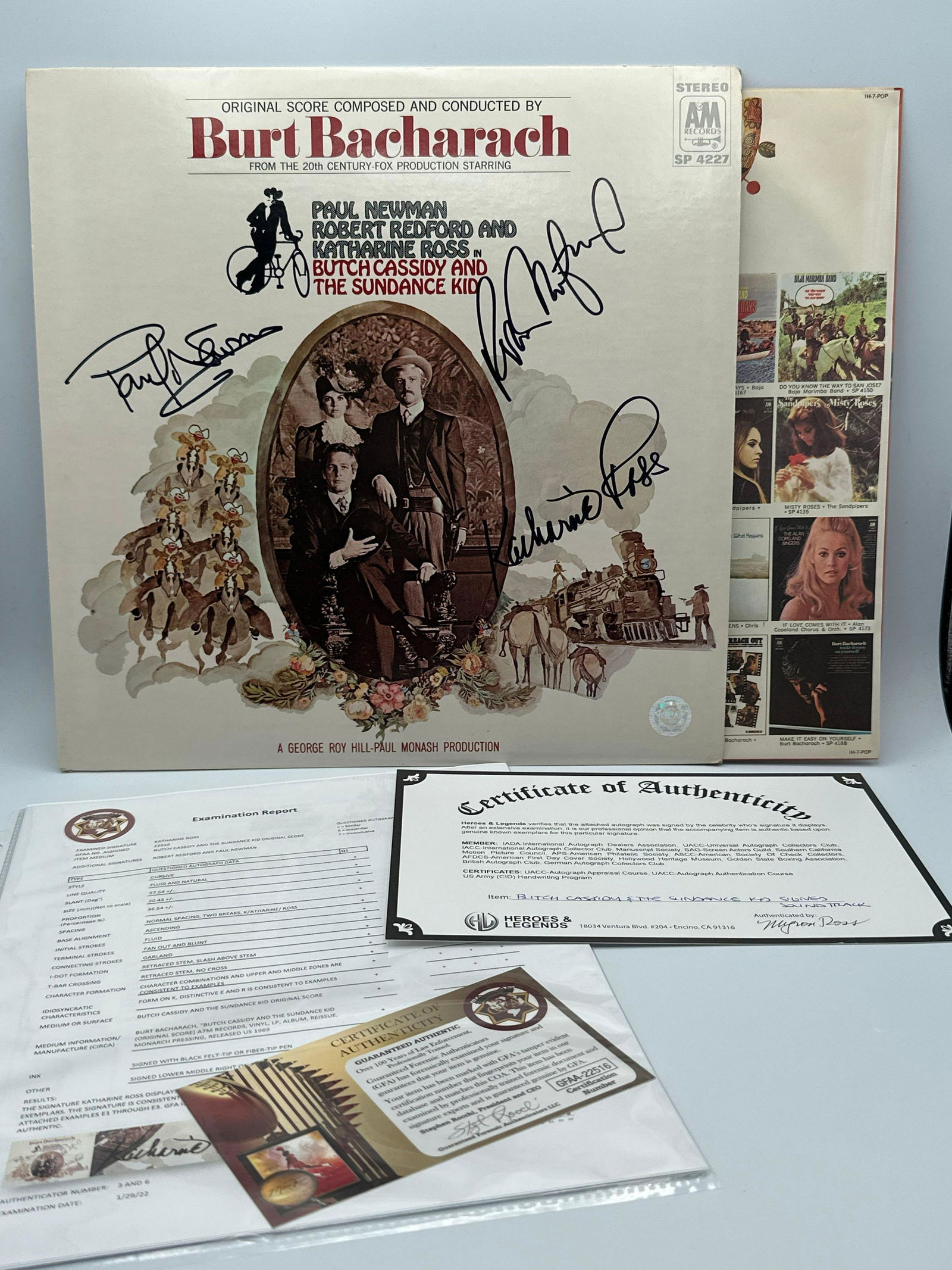 Butch Cassidy and the Sundance Kid Signed/autographed Soundtrack album with COA (1 of 12)