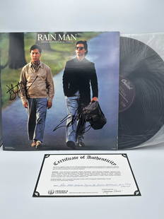 Signed/Autographed Rain Man Original Motion Picture Soundtrack LP 1989 Capitol C1-91866: Signed/Autographed Rain Man Original Motion Picture Soundtrack LP 1989 Capitol C1-91866. comes with certificate of authenticity- signed by Dustin Hoffman and Tom Cruise.