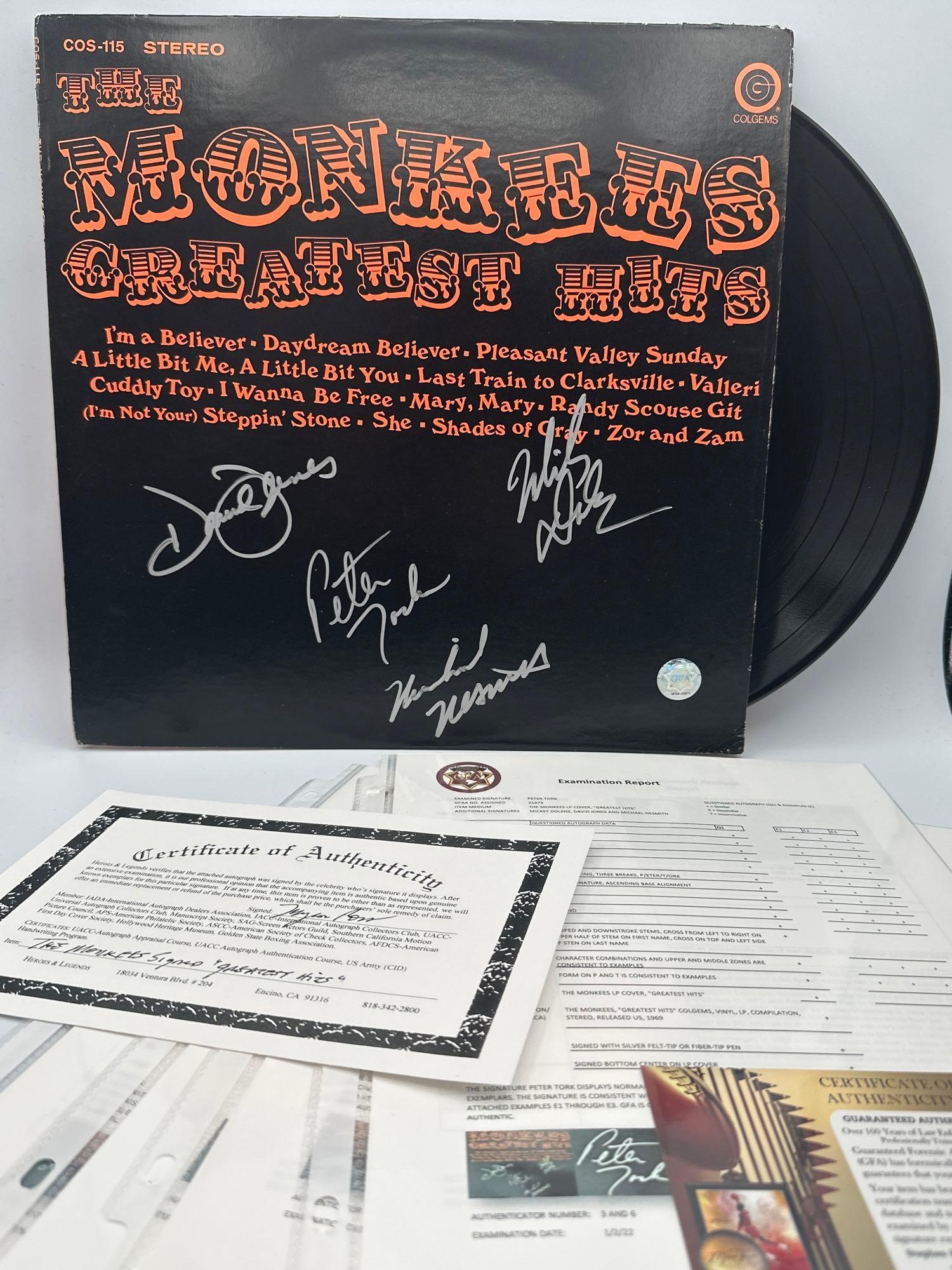 SIGNED Monkees Greatest Hits album (1 of 13)