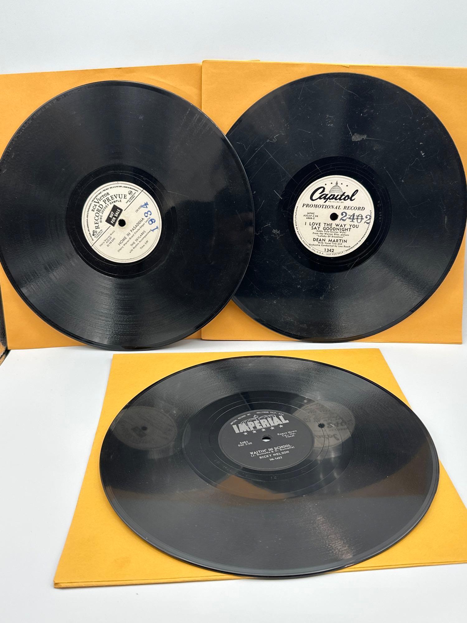 (3) 78’s THE SKYLARKS, DEAN MARTIN and RICKY NELSON records (1 of 11)