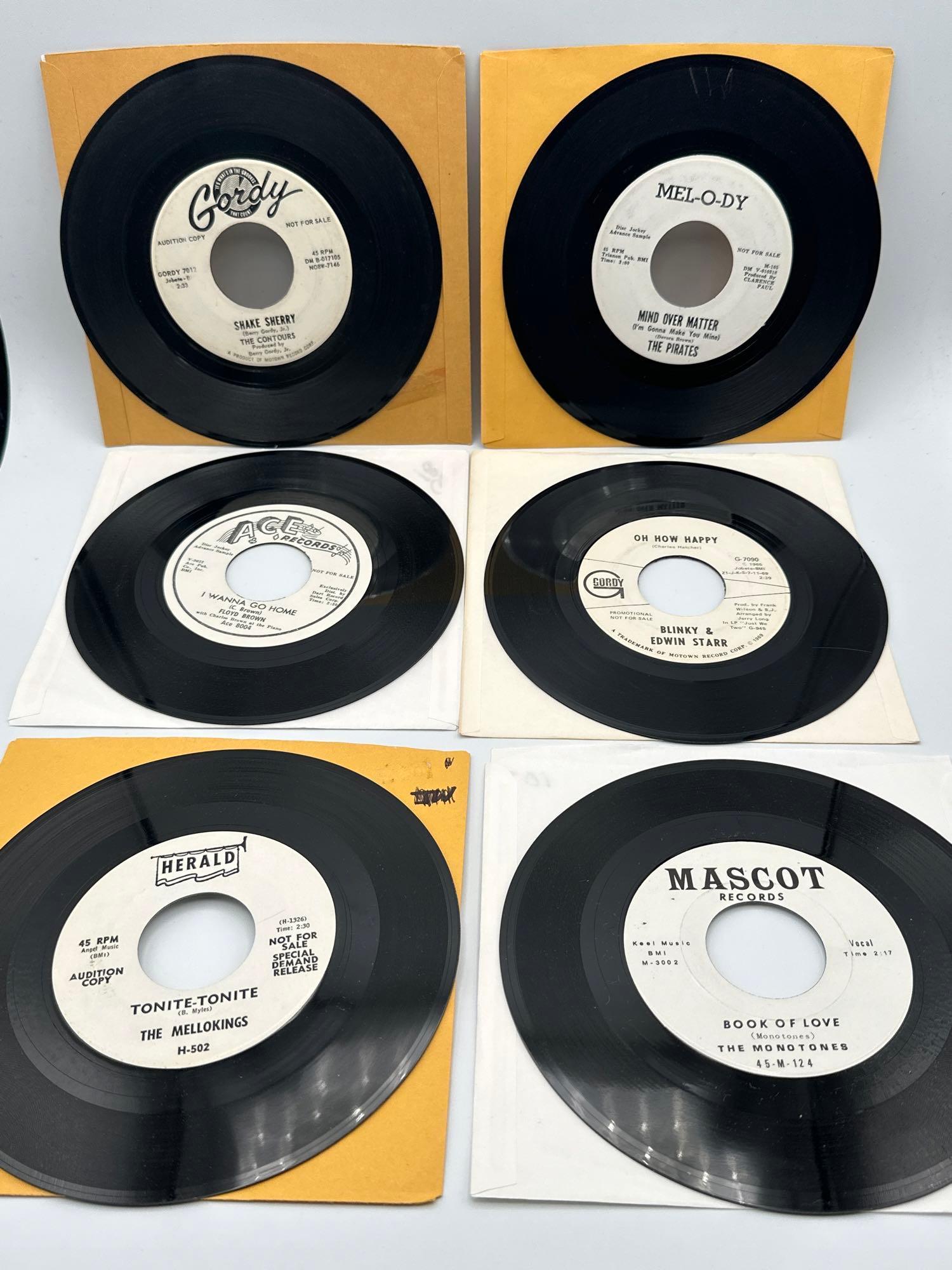 (6) 45 records: The Contours, The Pirates, Floyd Brown, Blinky and Edwin Starr, The Mellokings and: (6) 45 records: The Contours, The Pirates, Floyd Brown, Blinky and Edwin Starr, The Mellokings and The Monotones CONTOURS 45 Shake Sherry 1963 Pop Soul 1 sided Promo 45rpm The Pirates: Mind Over 