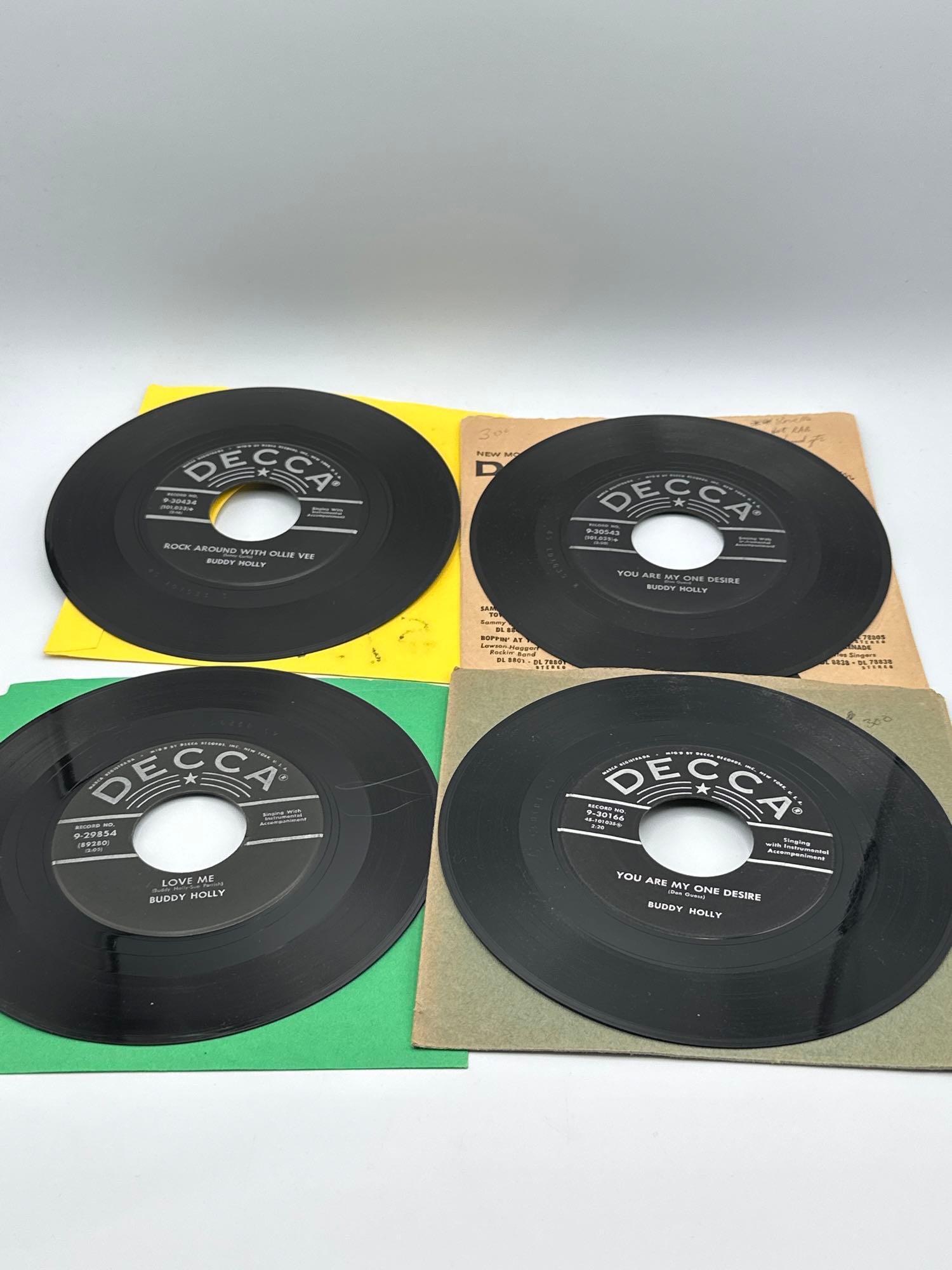 (4) Buddy Holly 45 records (1 of 10)