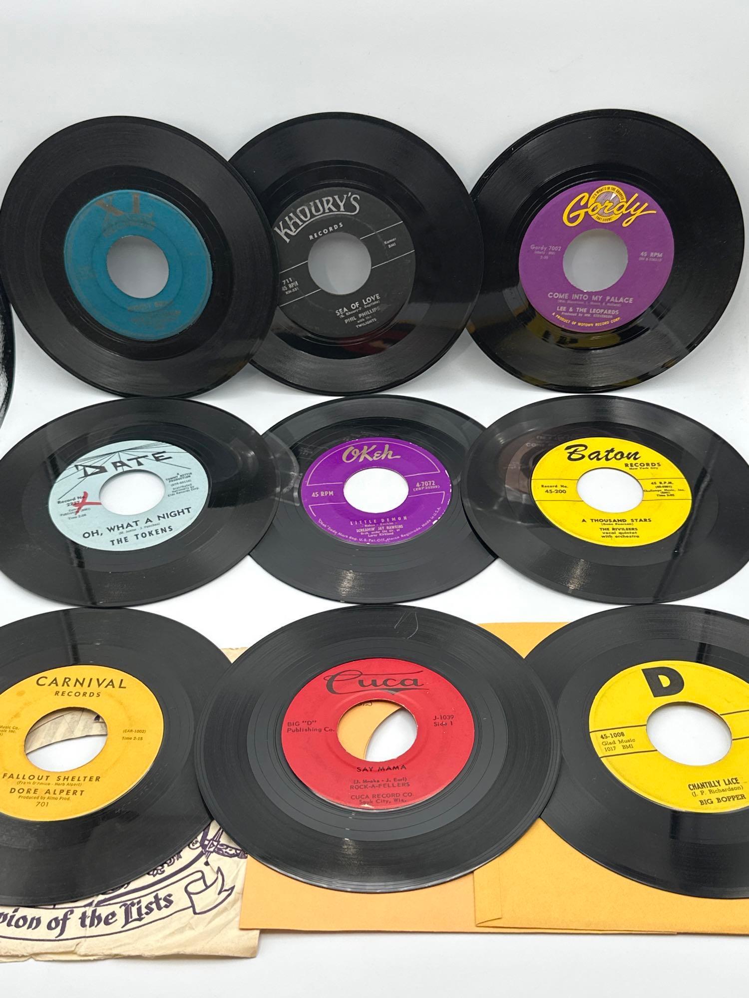 Mixed lot of (9) 45RPM records (1 of 16)