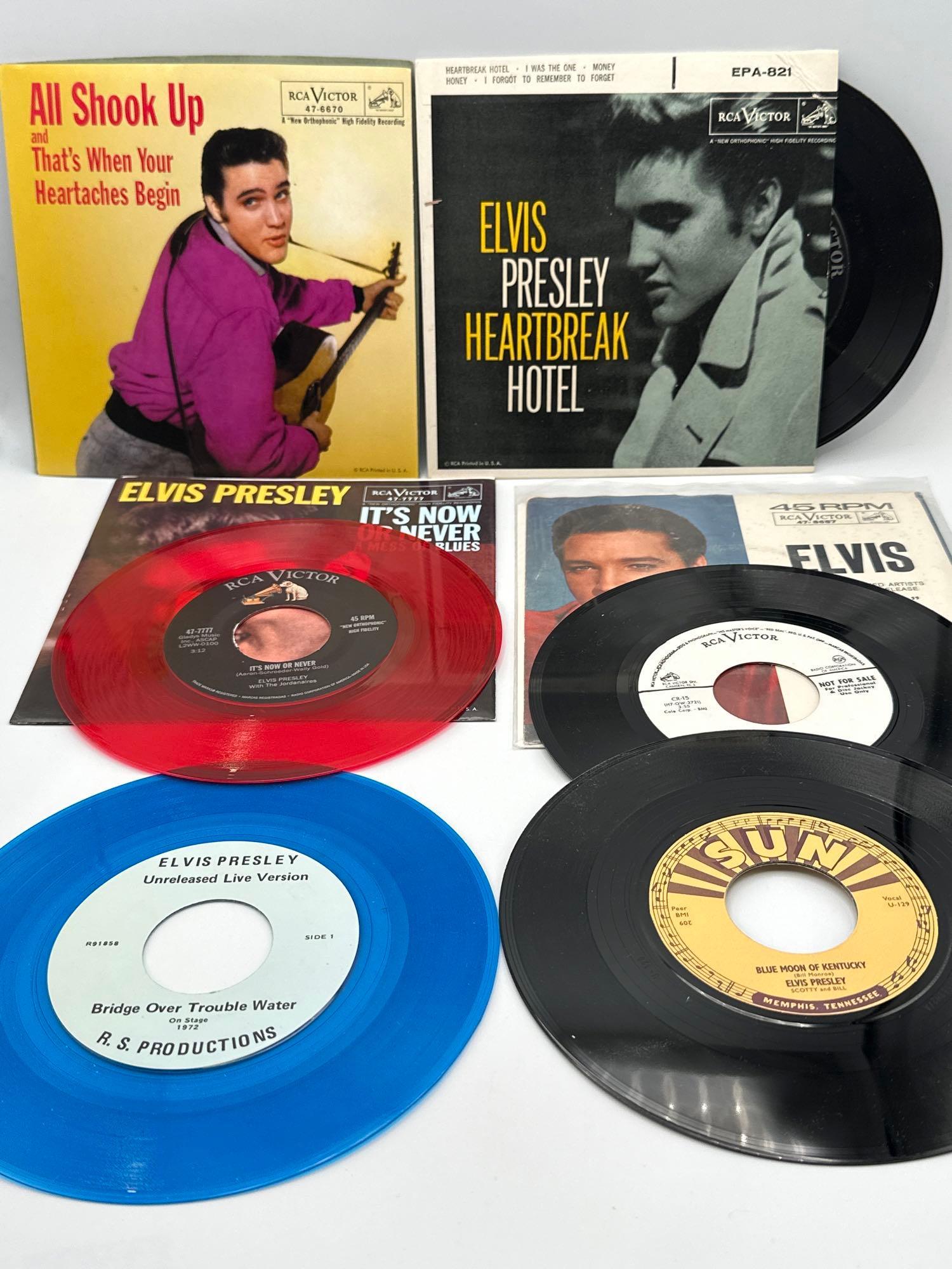 (7) Elvis Presley 45RPM records. (1 of 11)