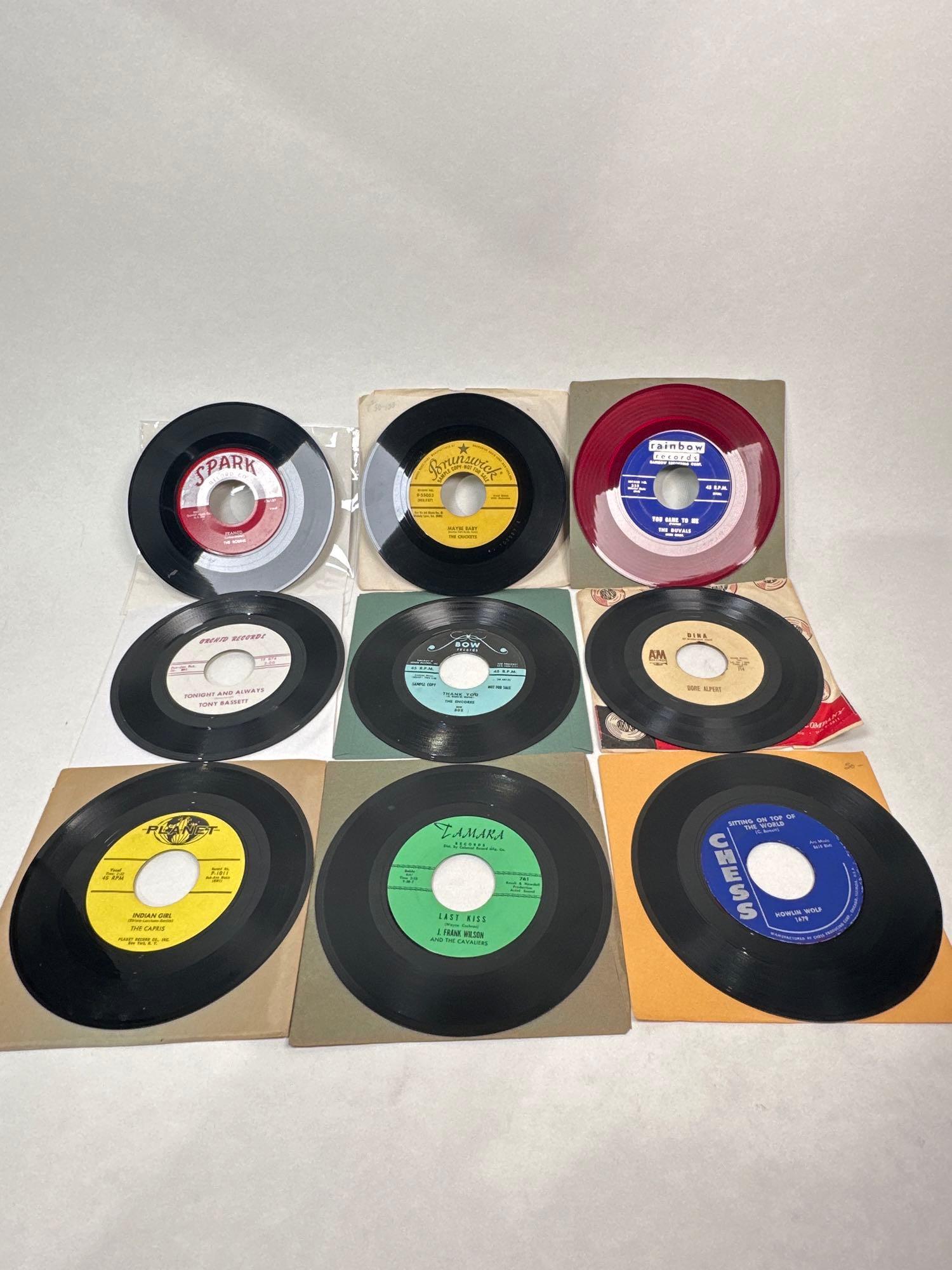 (9) mixed vintage 45RPM records. (1 of 7)