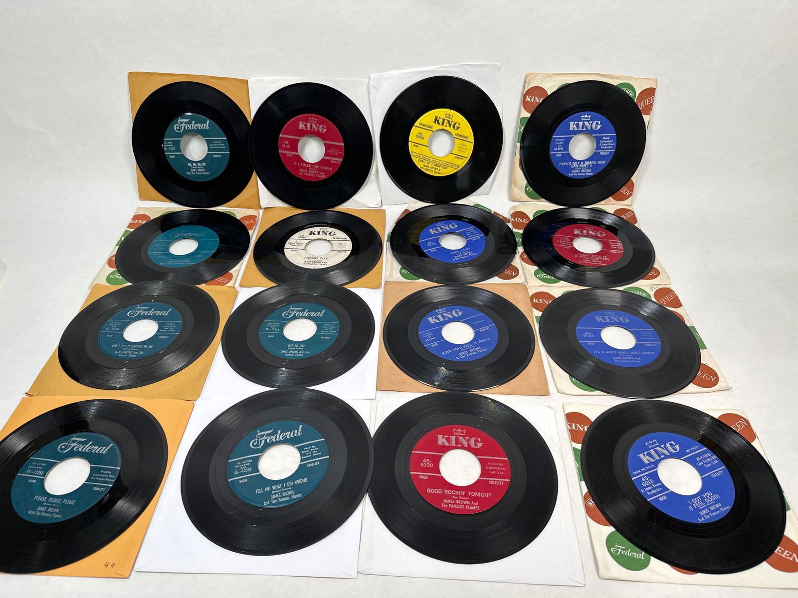 16 JAMES BROWN records-45’s (1 of 12)