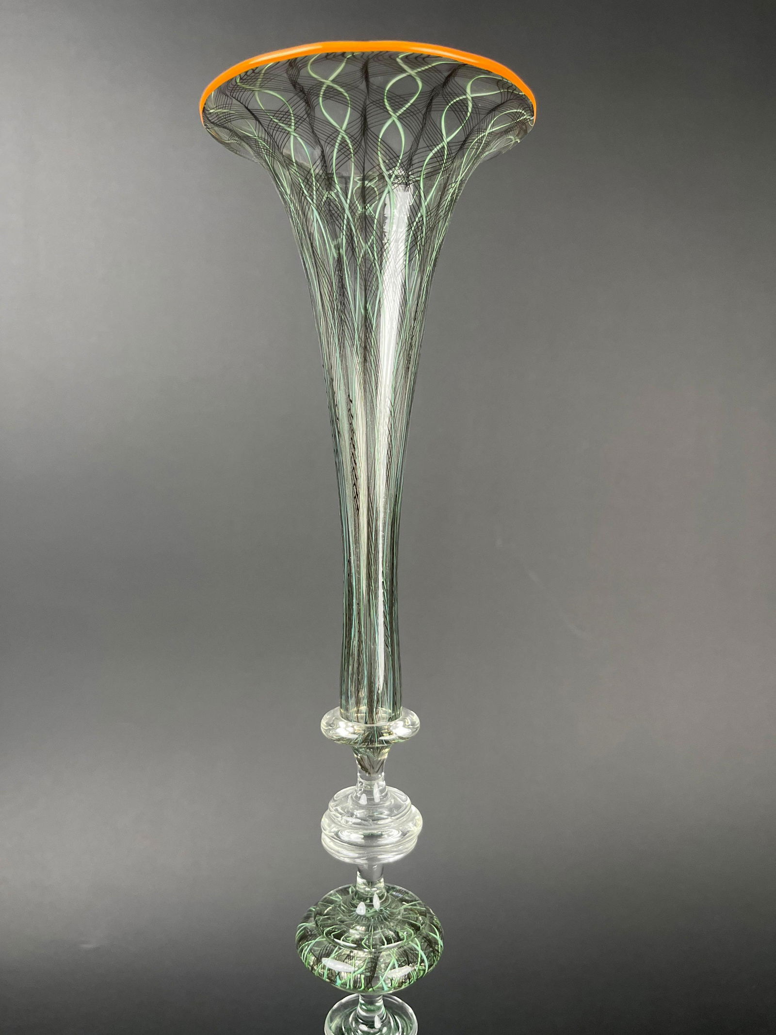 Charles Paul Savoie Venetian Style Studio Glass Goblet (1 of 9)