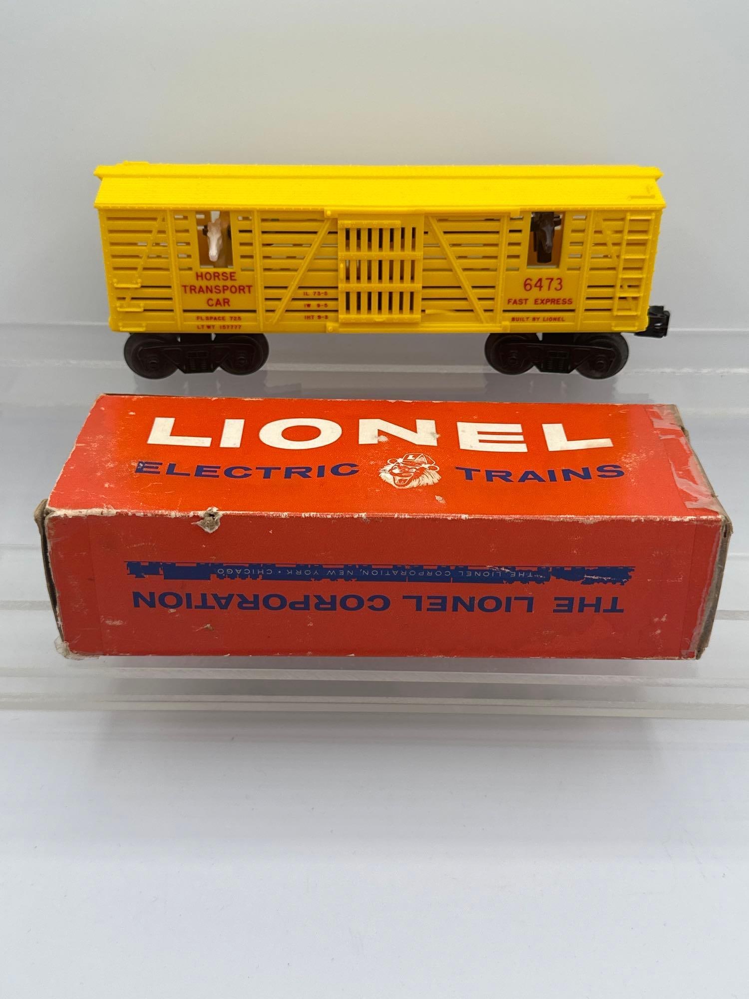 LIONEL HORSE TRANSPORT CAR-ANIMATED NO.6473 W/ORG BOX (1 of 12)