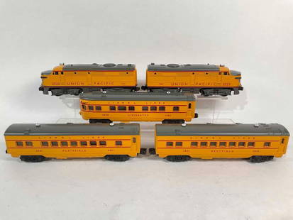 LIONEL TRAINS SET #1464W - UNION PACIFIC ANNIVERSARY SET: LIONEL TRAINS SET #1464W - UNION PACIFIC ANNIVERSARY SET Vintage Lionel Anniversary Set (reconditioned), produced in 1950. The set of five (5) includes as follows: 2023 U.P. Alco Powered A, 2023 U.P.