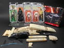 Star Wars Lot (Kenner Action Figures and Model Kit) and Misc Build Pieces Box