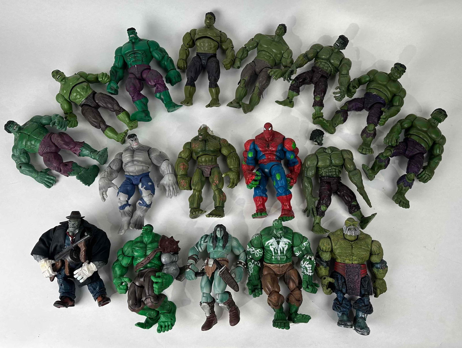 Large Lot of Marvel Hulk Action Figures (1 of 13)