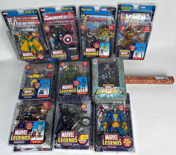 10 Marvel Action Figures with Comic Book Attached ( Hasbro ): Large Lot of Marvel Action Figures with Comic Book Attached. 10 Marvel action figures from Marvel Legends, all with original packaging and all in excellent condition. Please refer to photos for furthe