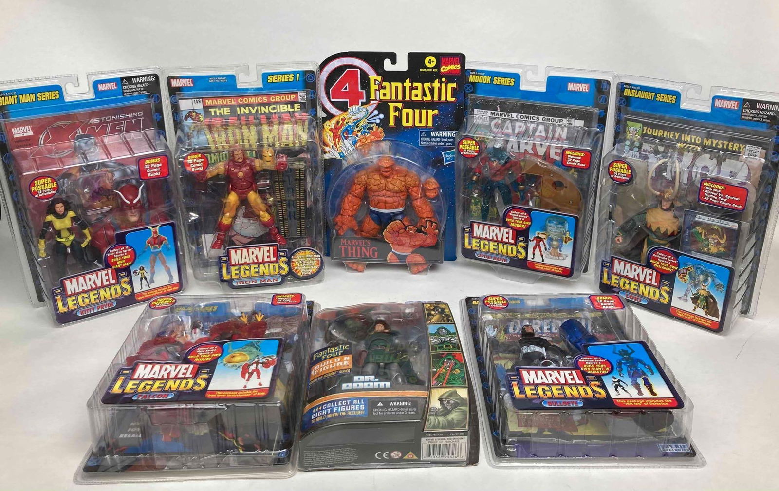 8 Sealed Marvel Action Figures (Hasbro, Toy Wiz) (1 of 6)