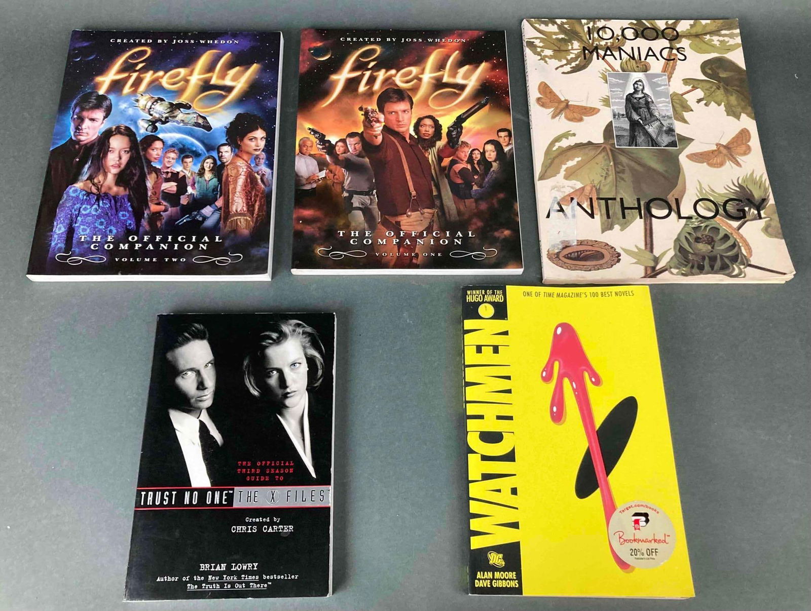 Lot of 5 Modern Books: Lot of 5 Modern Books. 5 books ranging in all types of genres. All the books are in good condition. Please refer to photos for further details. Books include: Firefly Volume 1 Firefly Volume 2 10,0