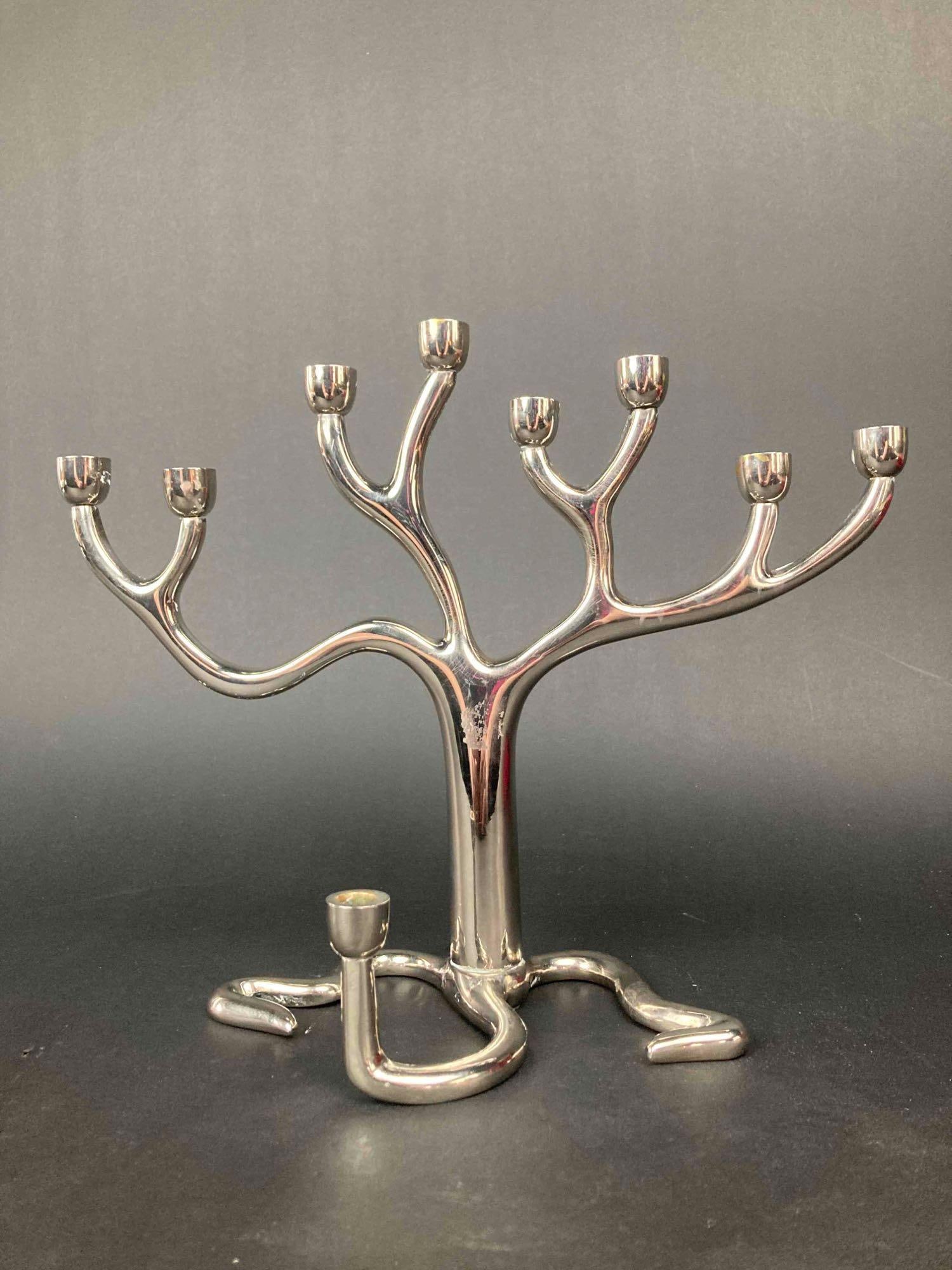 Rosenthal Menorah (Fitted Box): Sandra Kravitz for Rosenthal Judaical menorah. Dimensions : 11" x 9". Please see photos for additional details.