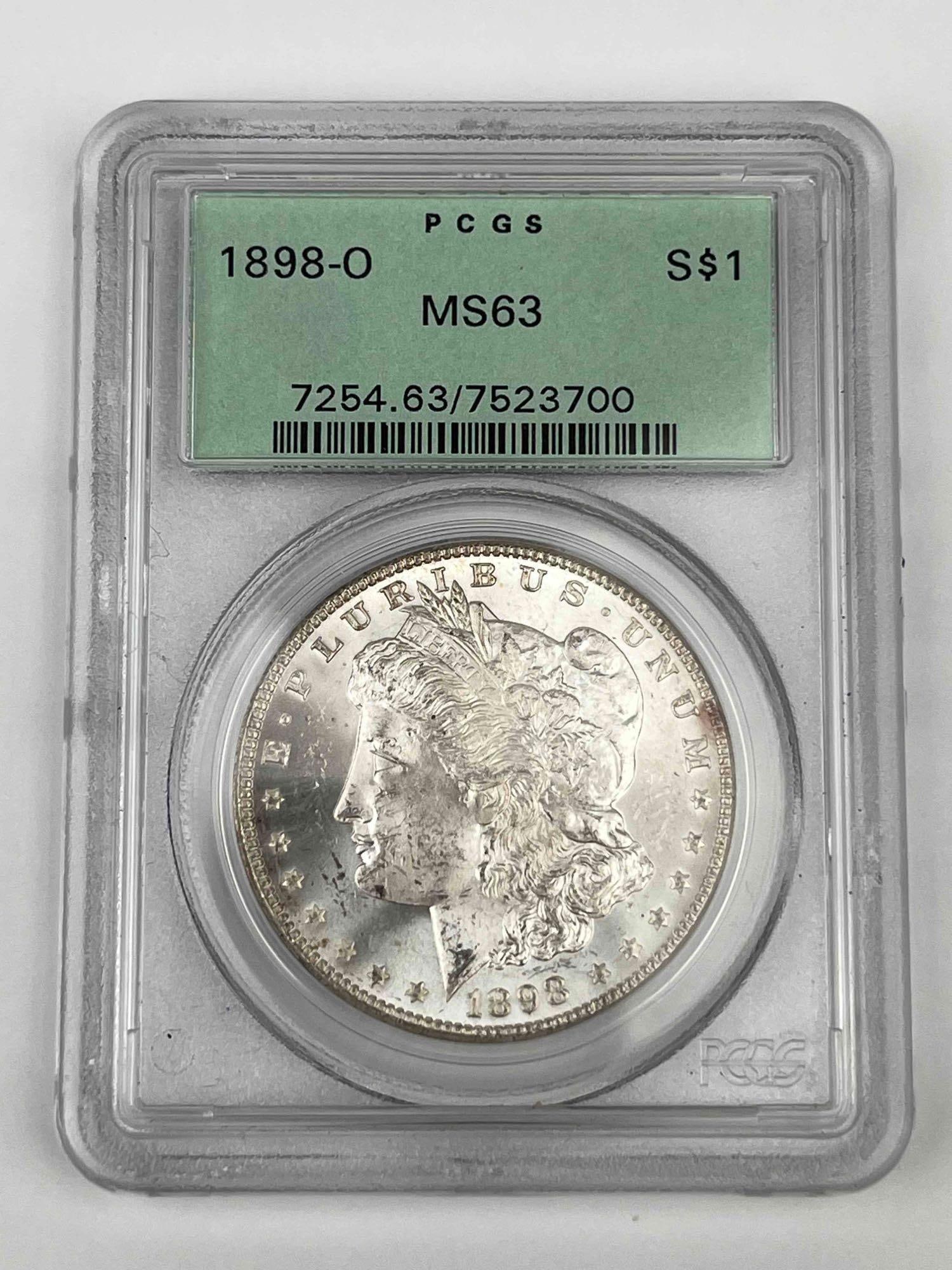 1898 O Morgan Silver Dollar MS63 (1 of 3)