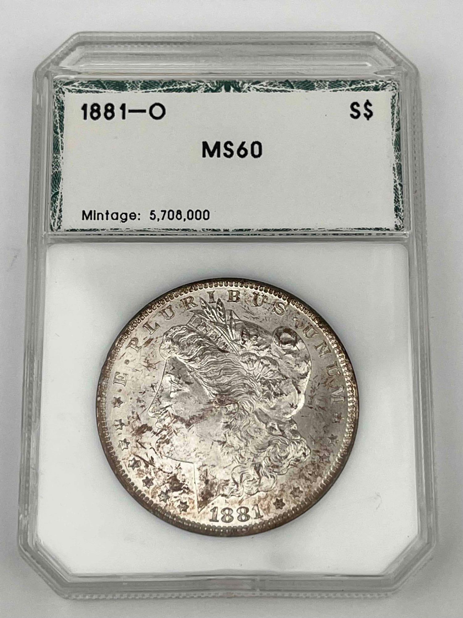 1881 O Morgan Silver Dollar MS60 PCI (1 of 3)